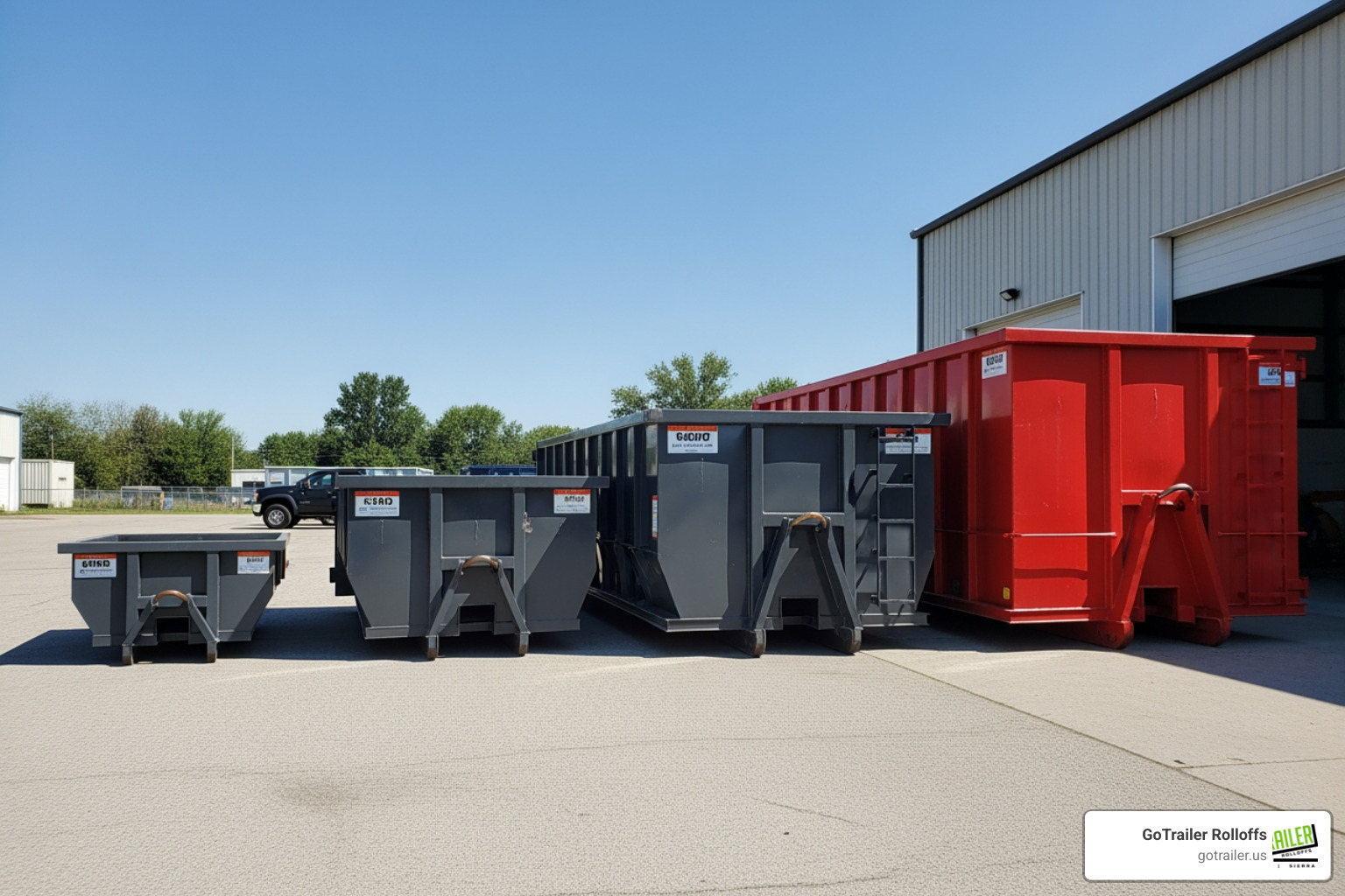 dumpster size comparison - home cleanout dumpster