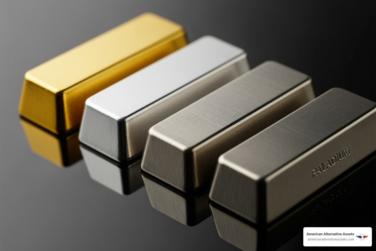 The four main precious metals: gold, silver, platinum, and palladium - investing in precious metals