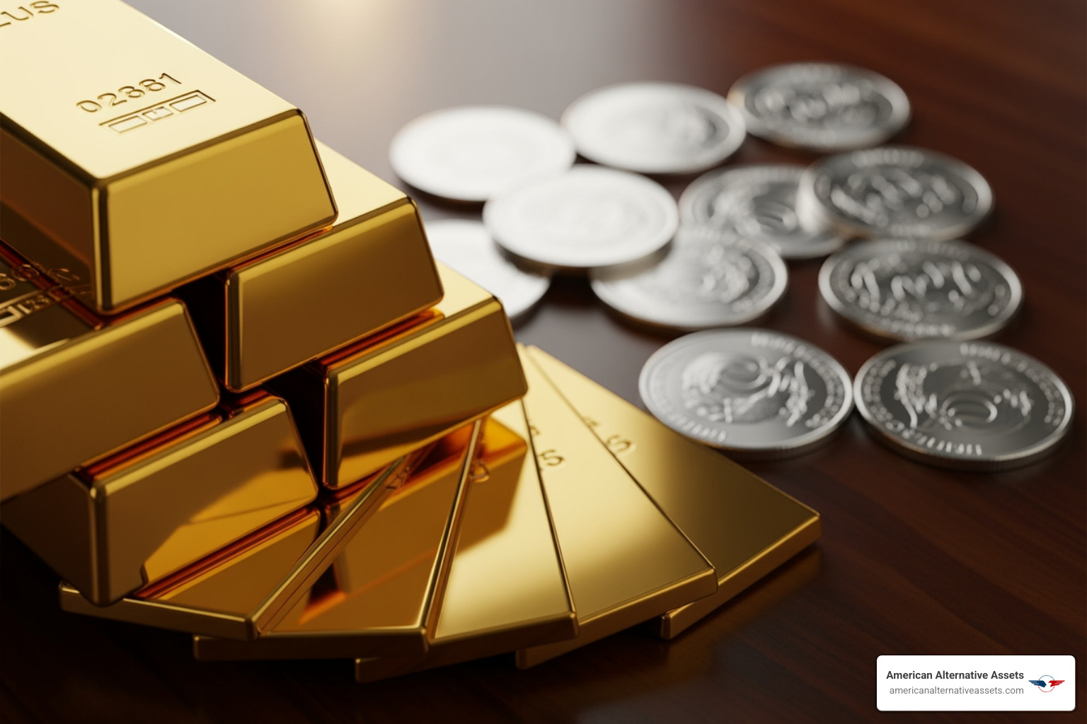 various government-minted coins like American Eagles and Canadian Maple Leafs - investing in precious metals