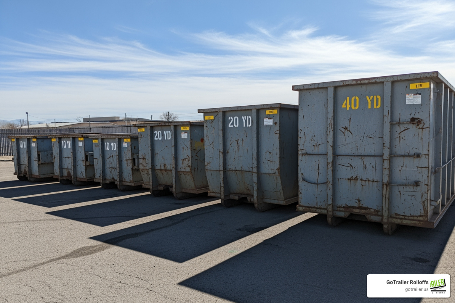 different dumpster sizes side-by-side for comparison - dumpster rental process order to pickup different dumpster sizes side-by-side for comparison - dumpster rental process order to pickup