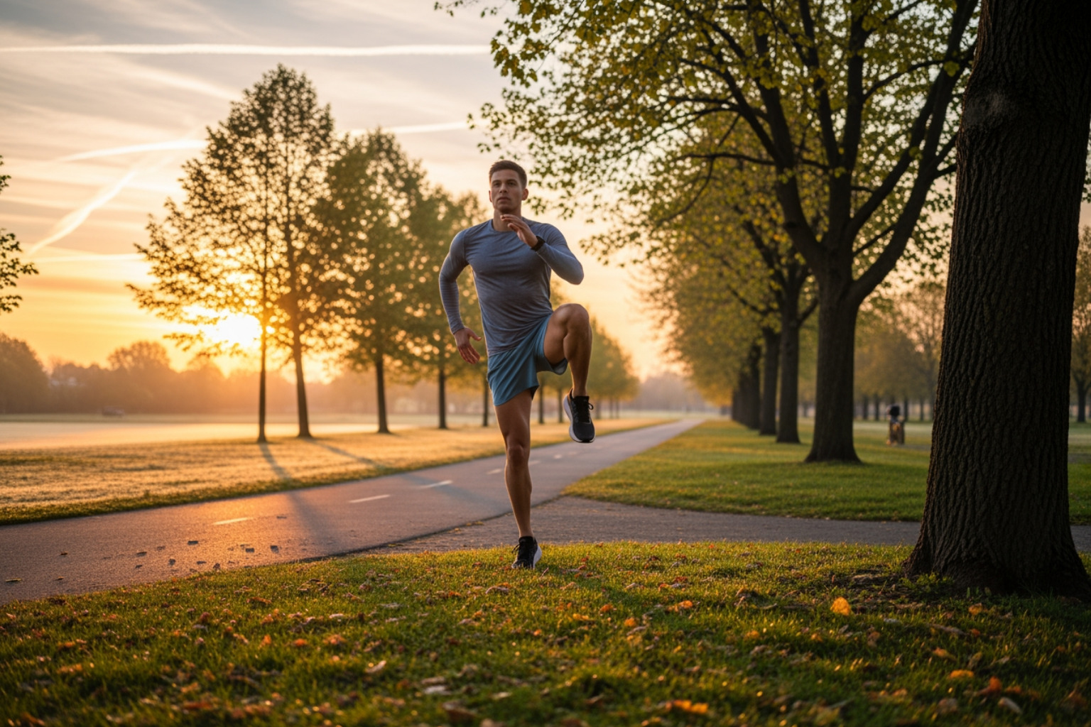 person warming up before a run - help muscle soreness after workout
