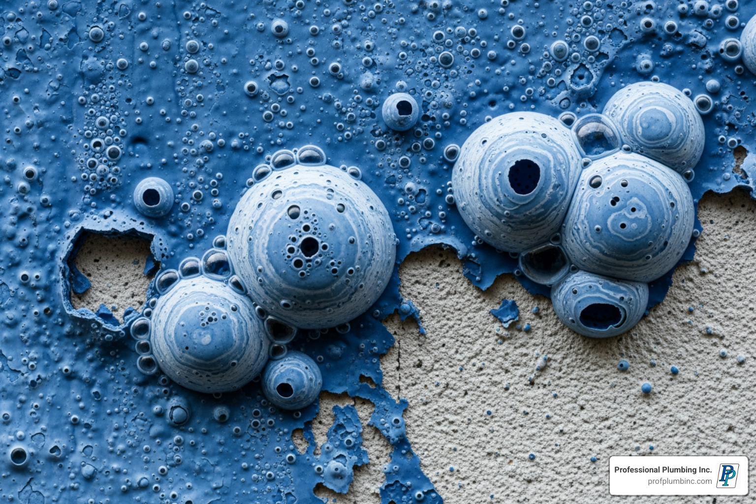 bubbling paint on a wall - pipe burst in wall