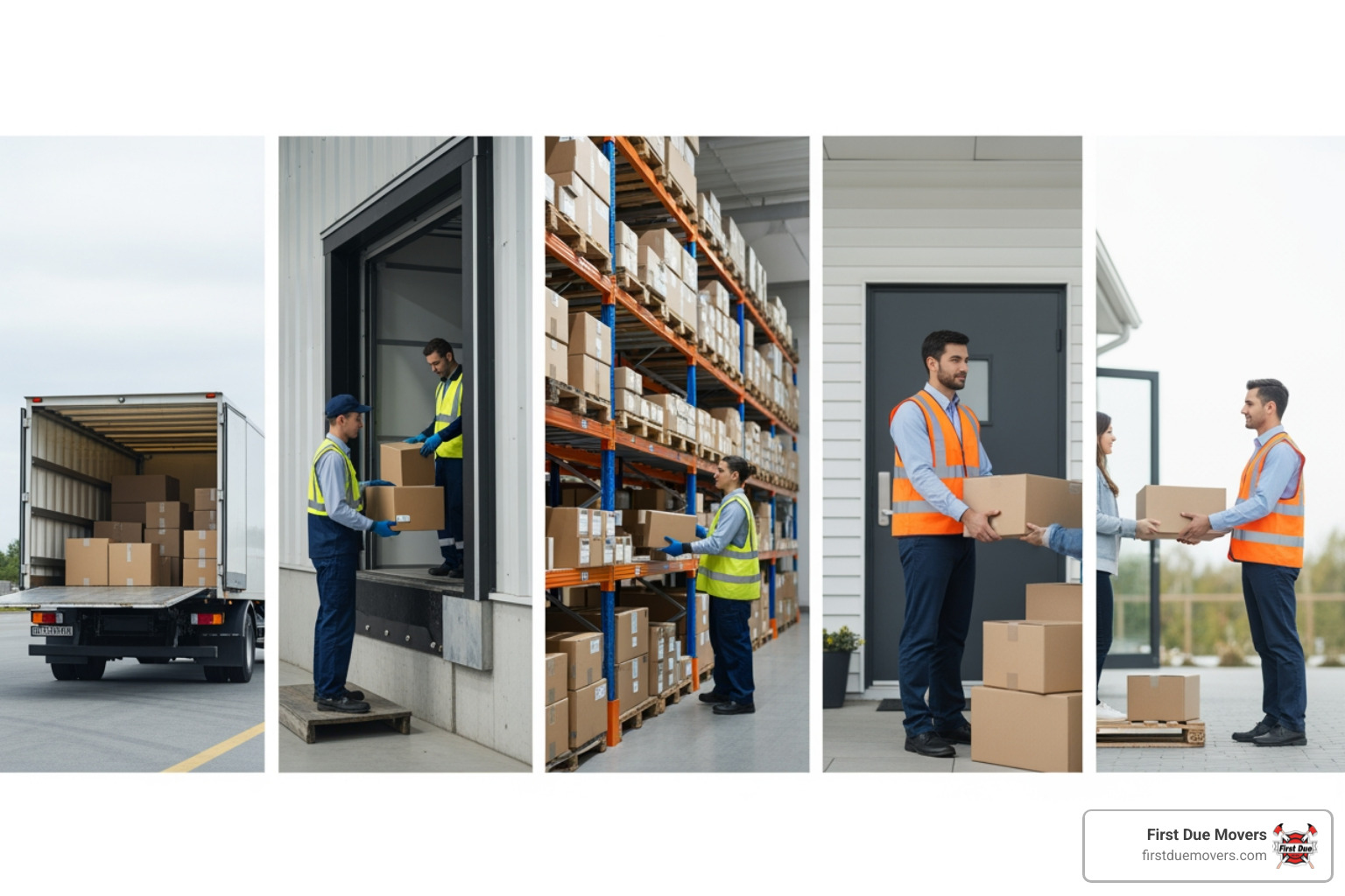 infographic showing the complete 3PL process from product arrival through receiving and inspection, warehouse storage with inventory tracking, order processing and fulfillment, and final last-mile delivery to customers - first due logistics experts in kirkland, wa infographic showing the complete 3PL process from product arrival through receiving and inspection, warehouse storage with inventory tracking, order processing and fulfillment, and final last-mile delivery to customers - first due logistics experts in kirkland, wa