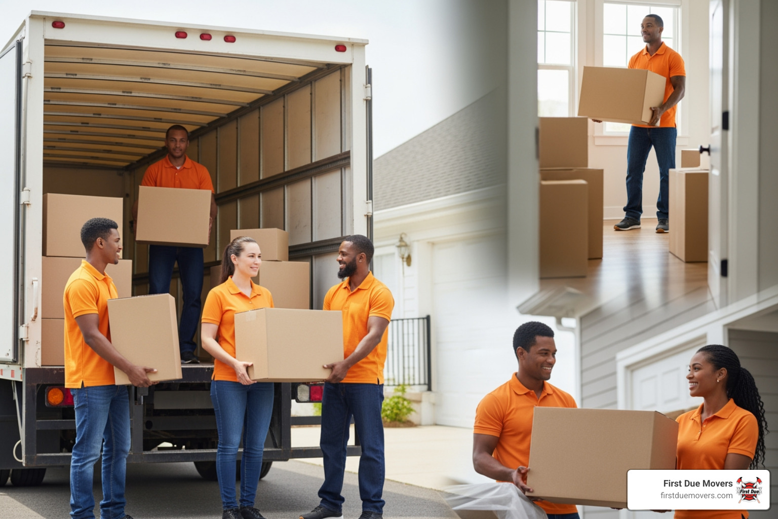 infographic showing labor-only moving process from truck rental to loading assistance to unpacking help, with hourly rate ranges and average move times by home size in Redmond, WA - best labor only moving services in redmond, wa