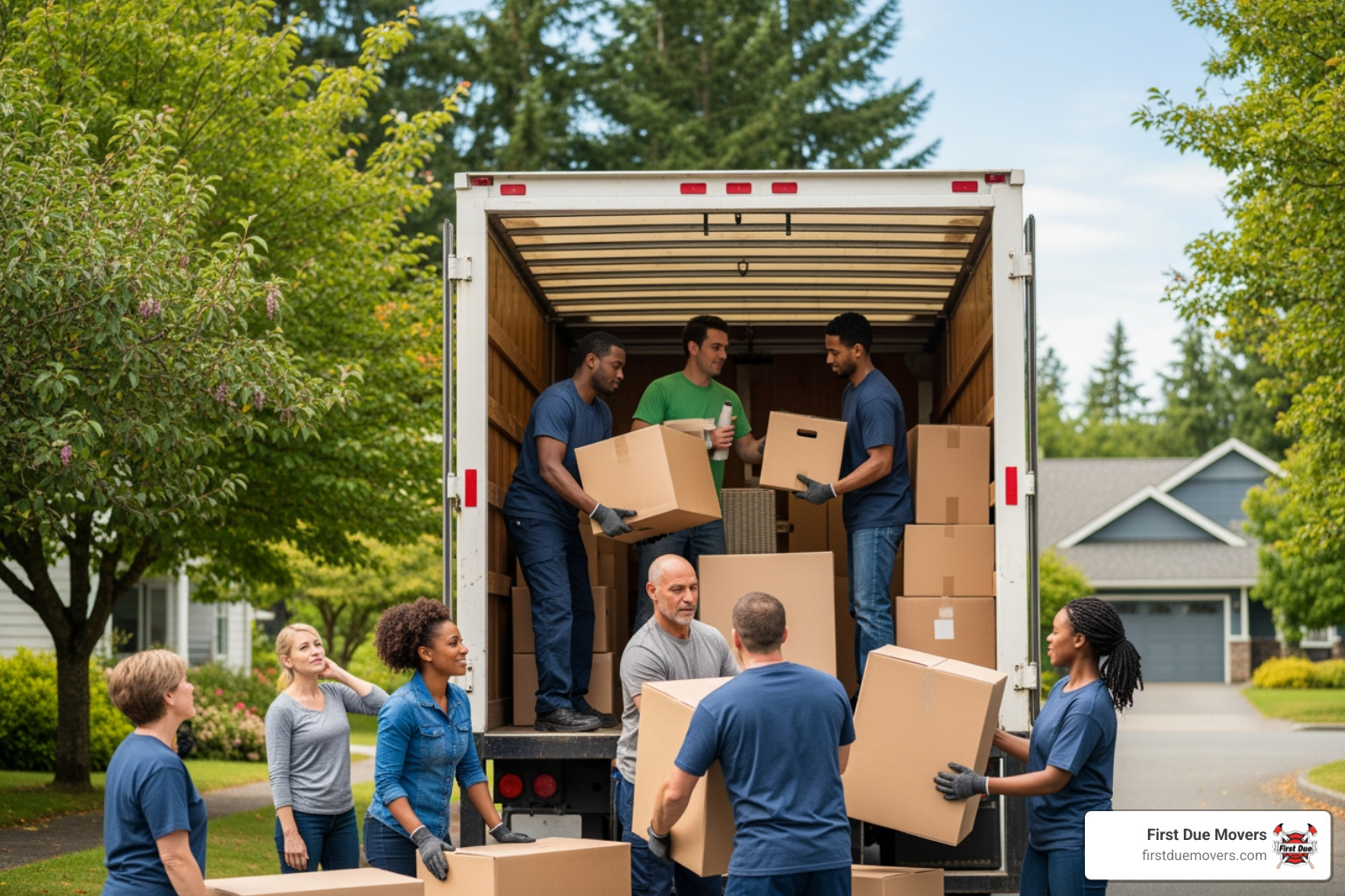 Infographic showing how labor-only moving works: Step 1 - You rent truck or container, Step 2 - You pack your belongings, Step 3 - Professionals load and secure items, Step 4 - You drive to new location, Step 5 - Professionals unload and place items - affordable labor-only moving services installation in snoqualmie, wa Infographic showing how labor-only moving works: Step 1 - You rent truck or container, Step 2 - You pack your belongings, Step 3 - Professionals load and secure items, Step 4 - You drive to new location, Step 5 - Professionals unload and place items - affordable labor-only moving services installation in snoqualmie, wa