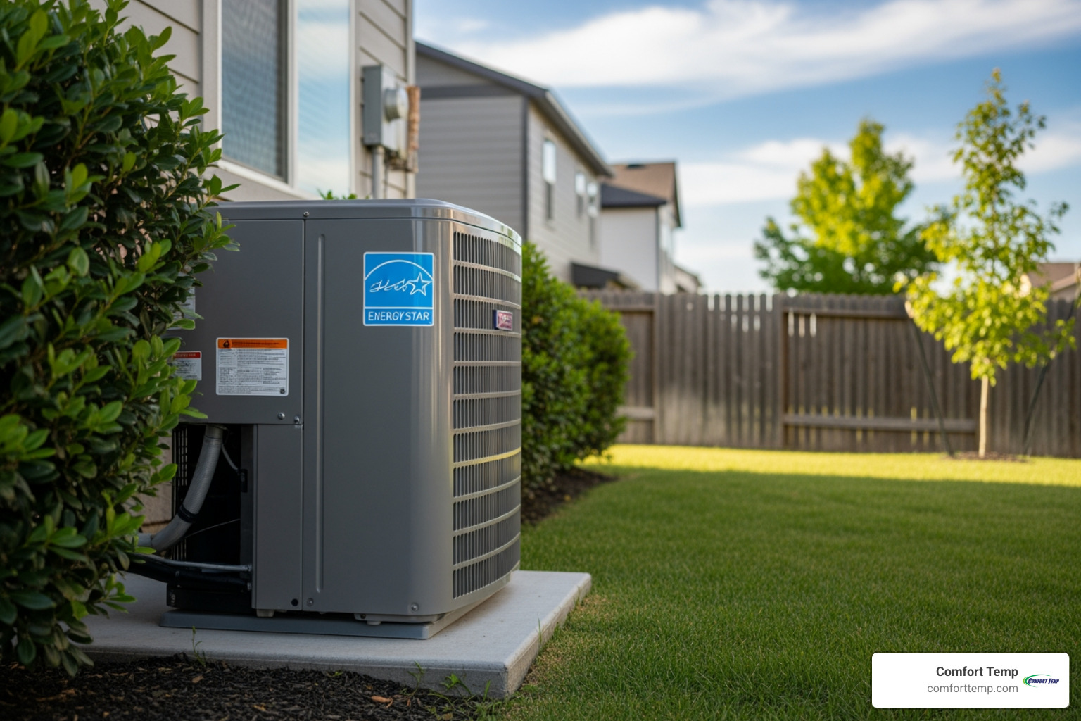 an ENERGY STAR logo next to a new AC unit - average cost to install furnace and air conditioner an ENERGY STAR logo next to a new AC unit - average cost to install furnace and air conditioner
