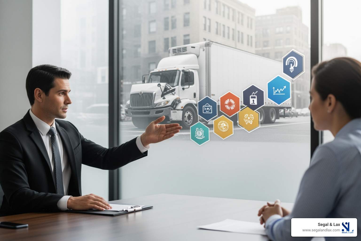 infographic showing 5 key steps to hiring a truck accident lawyer in New York: 1. Verify specific truck accident experience and knowledge of federal regulations, 2. Assess investigative process including black box data retrieval and evidence preservation, 3. Confirm ability to identify all liable parties from drivers to manufacturers, 4. Evaluate strategy for calculating long-term damages and future medical needs, 5. Understand fee structure and communication approach - truck+accident+lawyer+new+york infographic showing 5 key steps to hiring a truck accident lawyer in New York: 1. Verify specific truck accident experience and knowledge of federal regulations, 2. Assess investigative process including black box data retrieval and evidence preservation, 3. Confirm ability to identify all liable parties from drivers to manufacturers, 4. Evaluate strategy for calculating long-term damages and future medical needs, 5. Understand fee structure and communication approach - truck+accident+lawyer+new+york