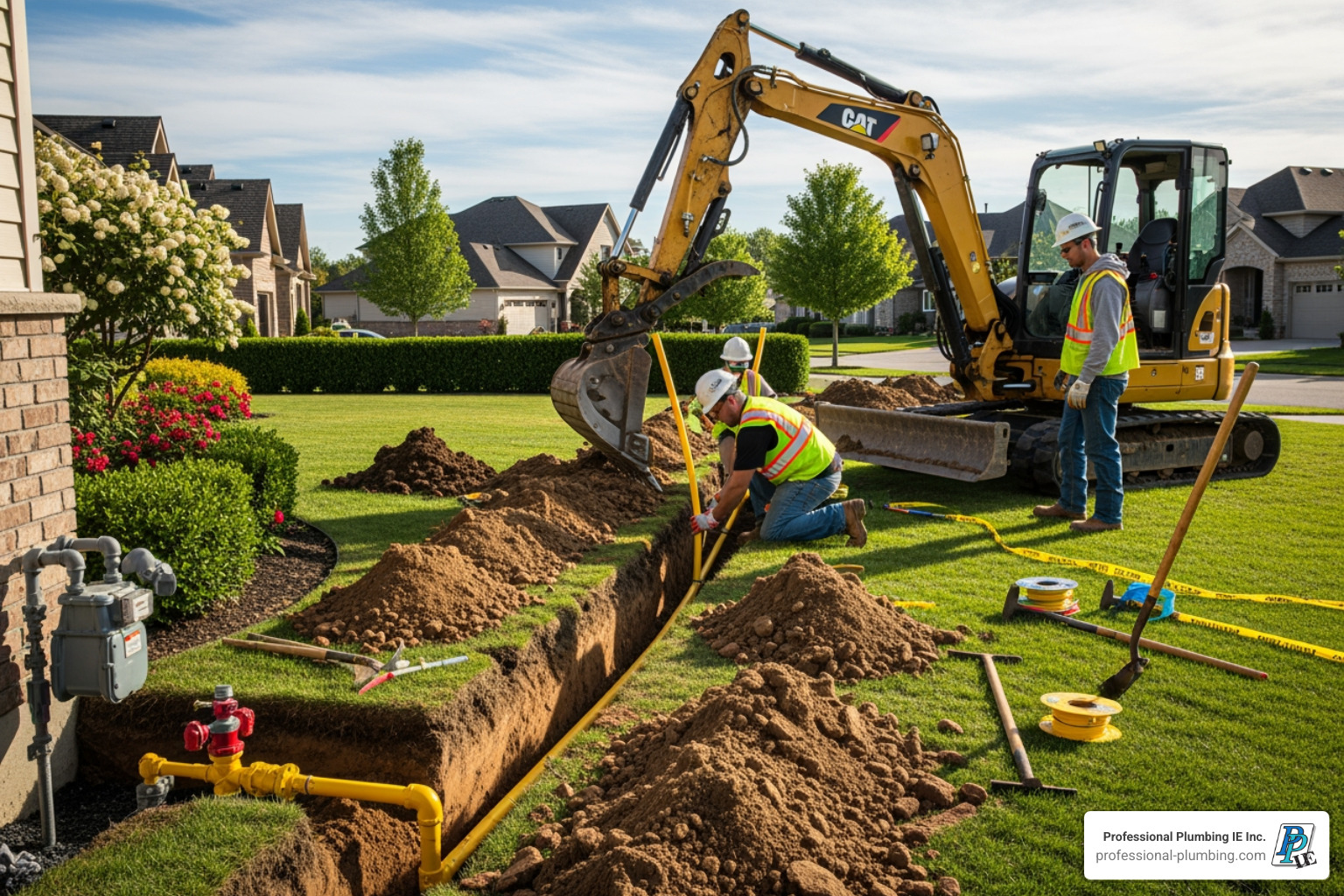 trenched yard for an underground gas line - cost of adding a gas line trenched yard for an underground gas line - cost of adding a gas line