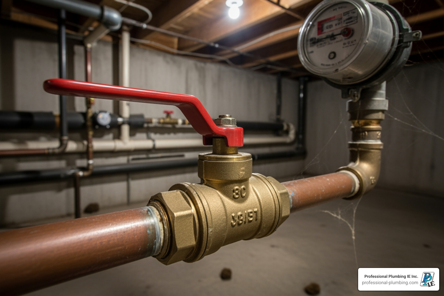 main water shut-off valve - house leak repair