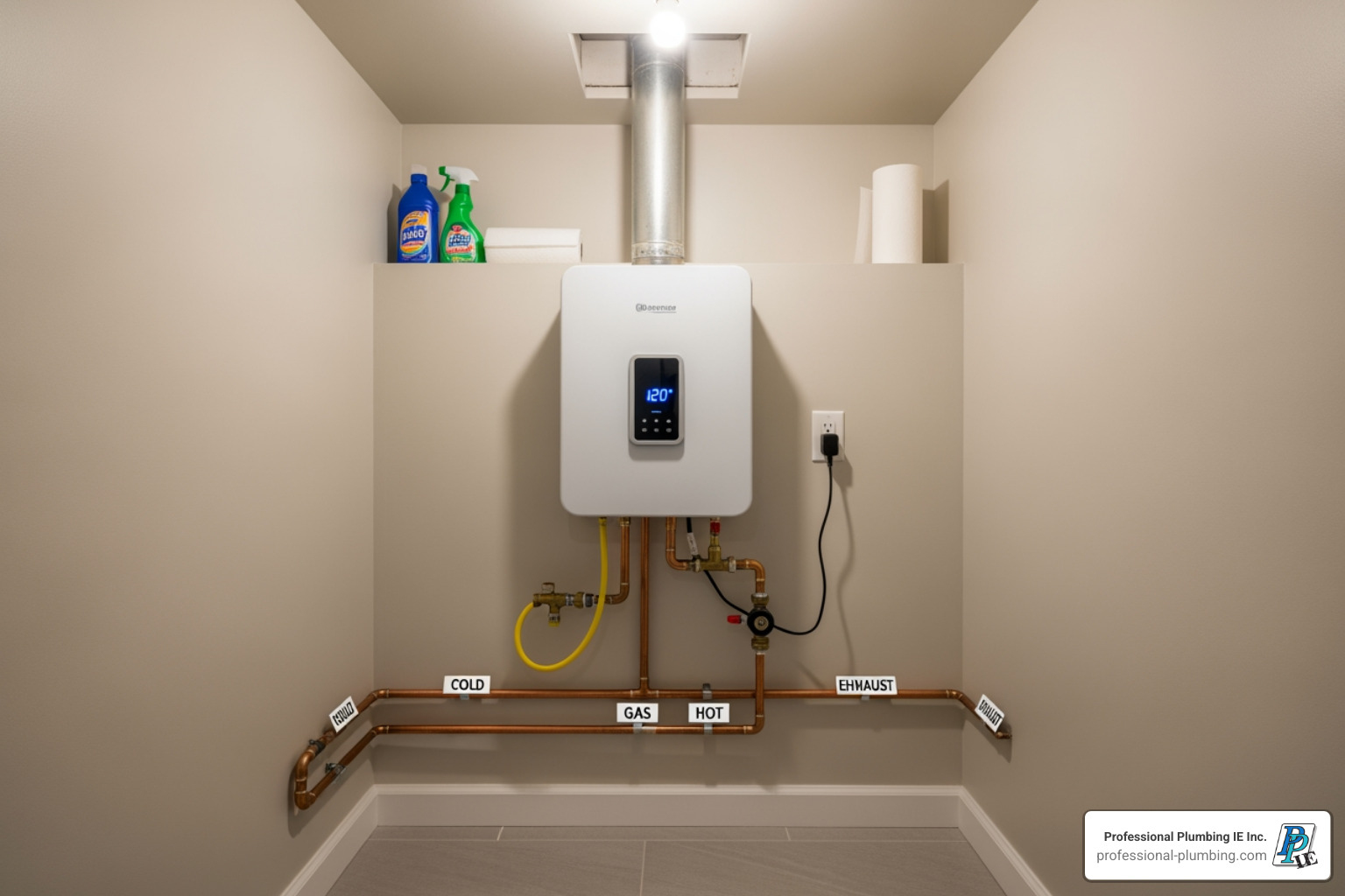 compact tankless unit installed in a utility closet - best instantaneous hot water system compact tankless unit installed in a utility closet - best instantaneous hot water system