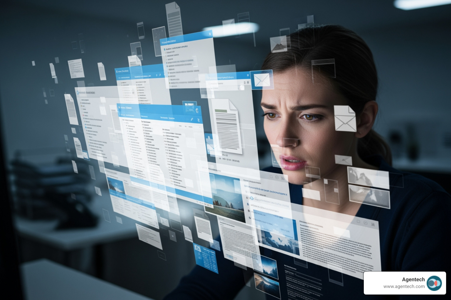 image illustrating the challenge of unstructured data from sources like emails, PDFs, and photos - automated benefit services insurance