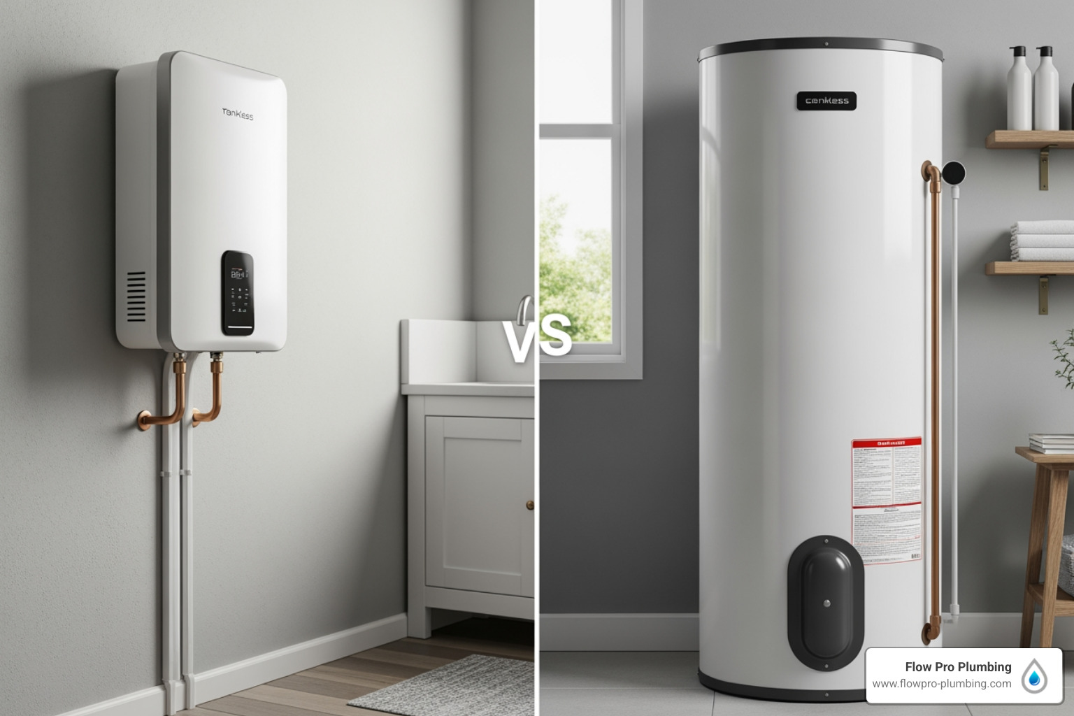 Infographic showing the comparison between a traditional tank water heater and a tankless on-demand system, highlighting key differences in operation, space requirements, energy efficiency (UEF ratings), lifespan (10-12 years vs 15-20 years), and cost savings over time - best tankless water heaters in discovery bay, ca Infographic showing the comparison between a traditional tank water heater and a tankless on-demand system, highlighting key differences in operation, space requirements, energy efficiency (UEF ratings), lifespan (10-12 years vs 15-20 years), and cost savings over time - best tankless water heaters in discovery bay, ca