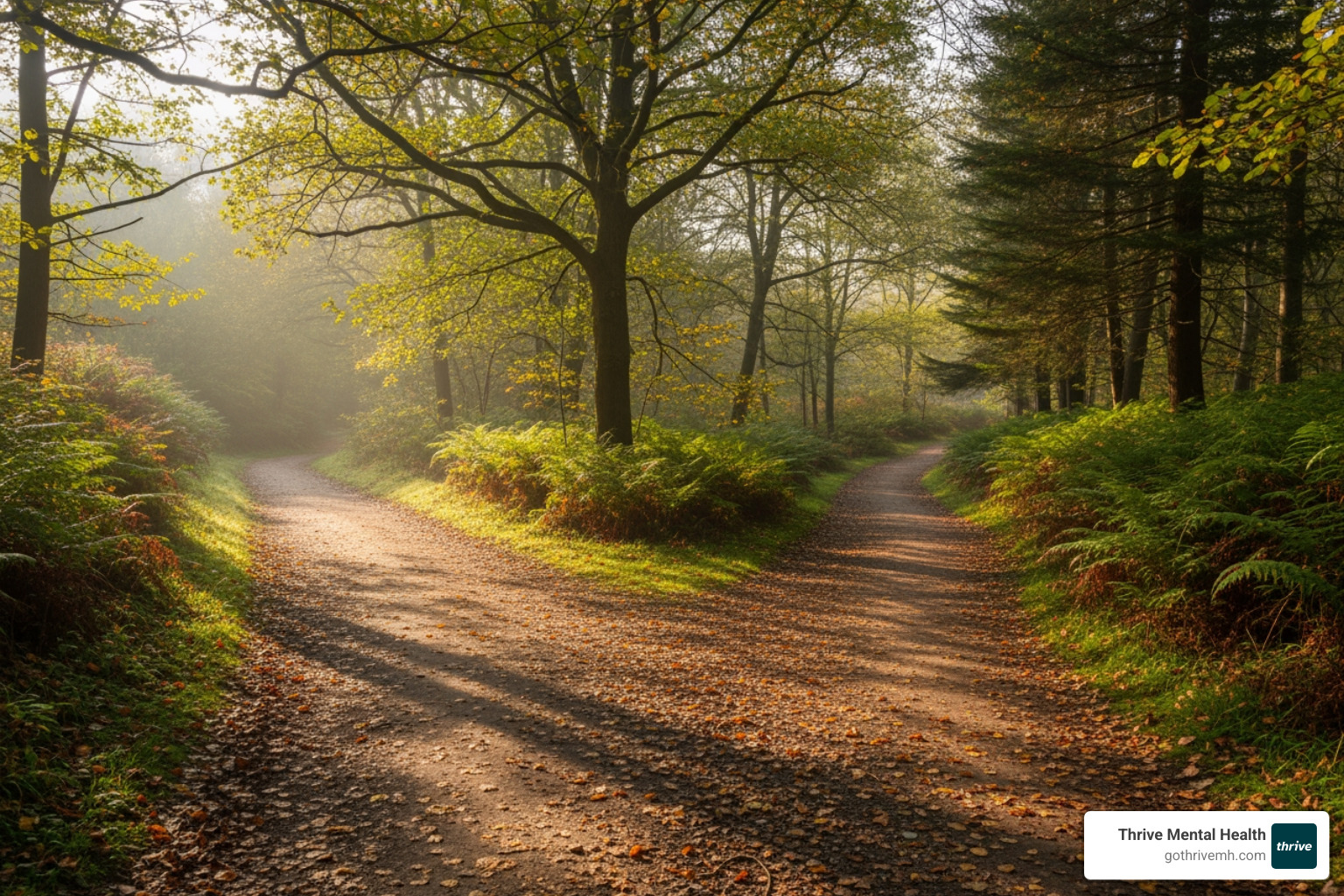 emdr alternatives" alt text: Fork in the road, symbolizing therapy choices - emdr alternatives