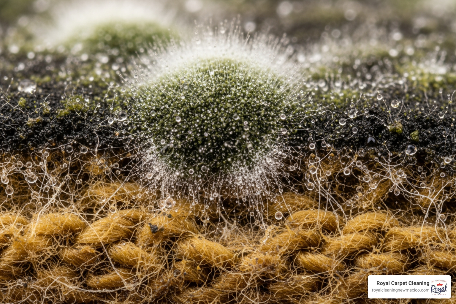 mold growing on damp carpet padding - can carpet cleaning cause allergies