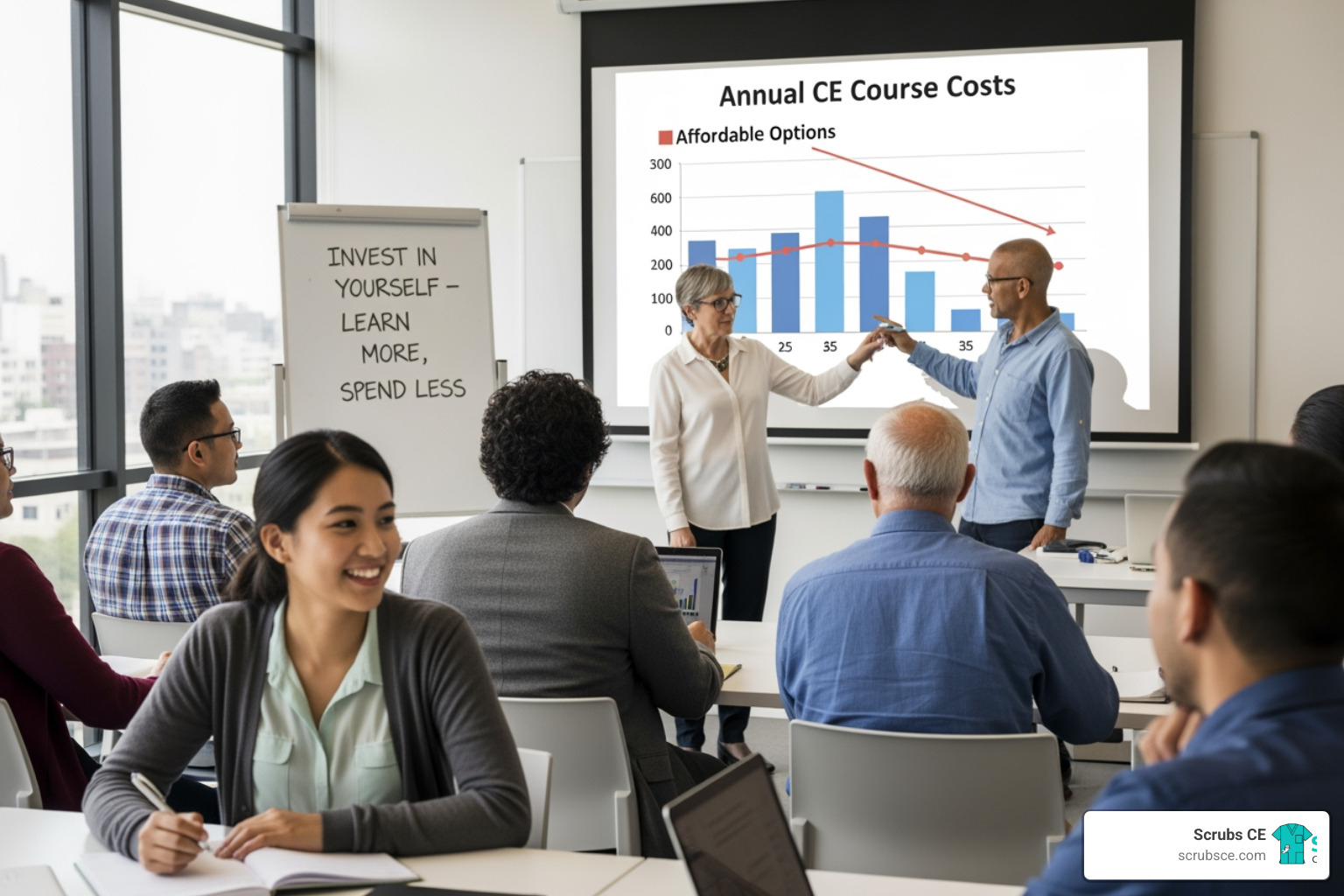 magnifying glass over a computer screen showing a list of courses - affordable CE courses magnifying glass over a computer screen showing a list of courses - affordable CE courses