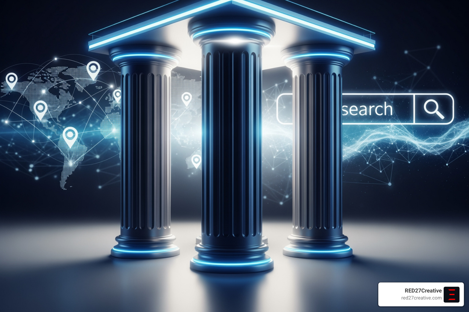 Diagram of local SEO pillars - Map pack ranking Diagram of local SEO pillars - Map pack ranking