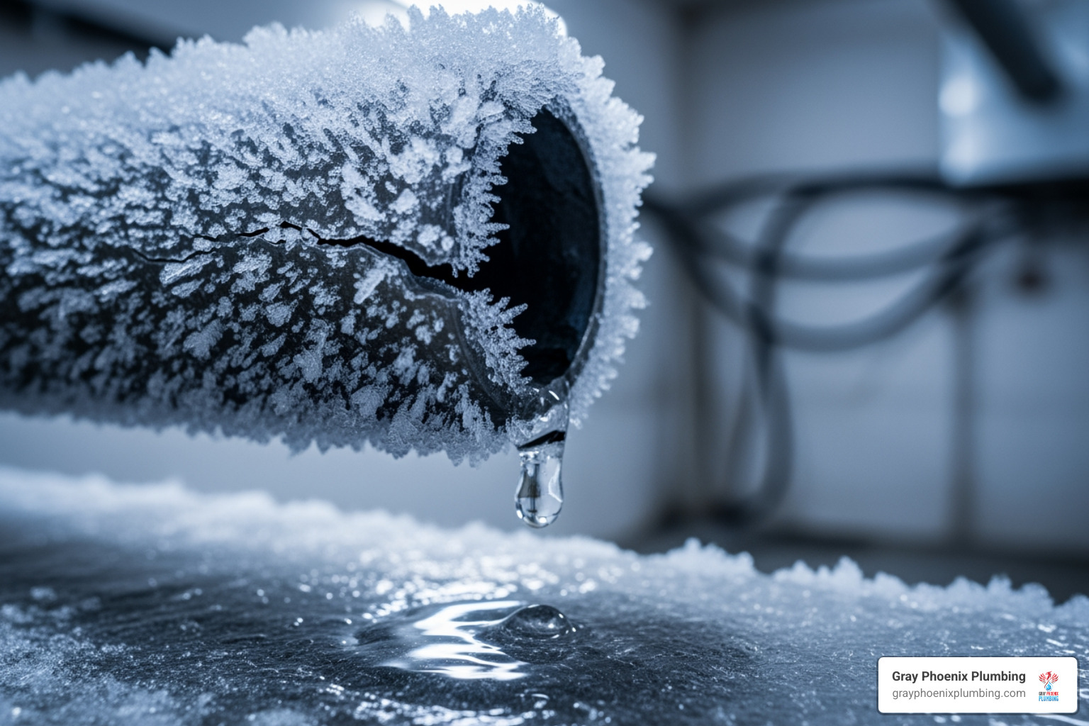 frozen pipe with a small crack - residential plumber denver frozen pipe with a small crack - residential plumber denver