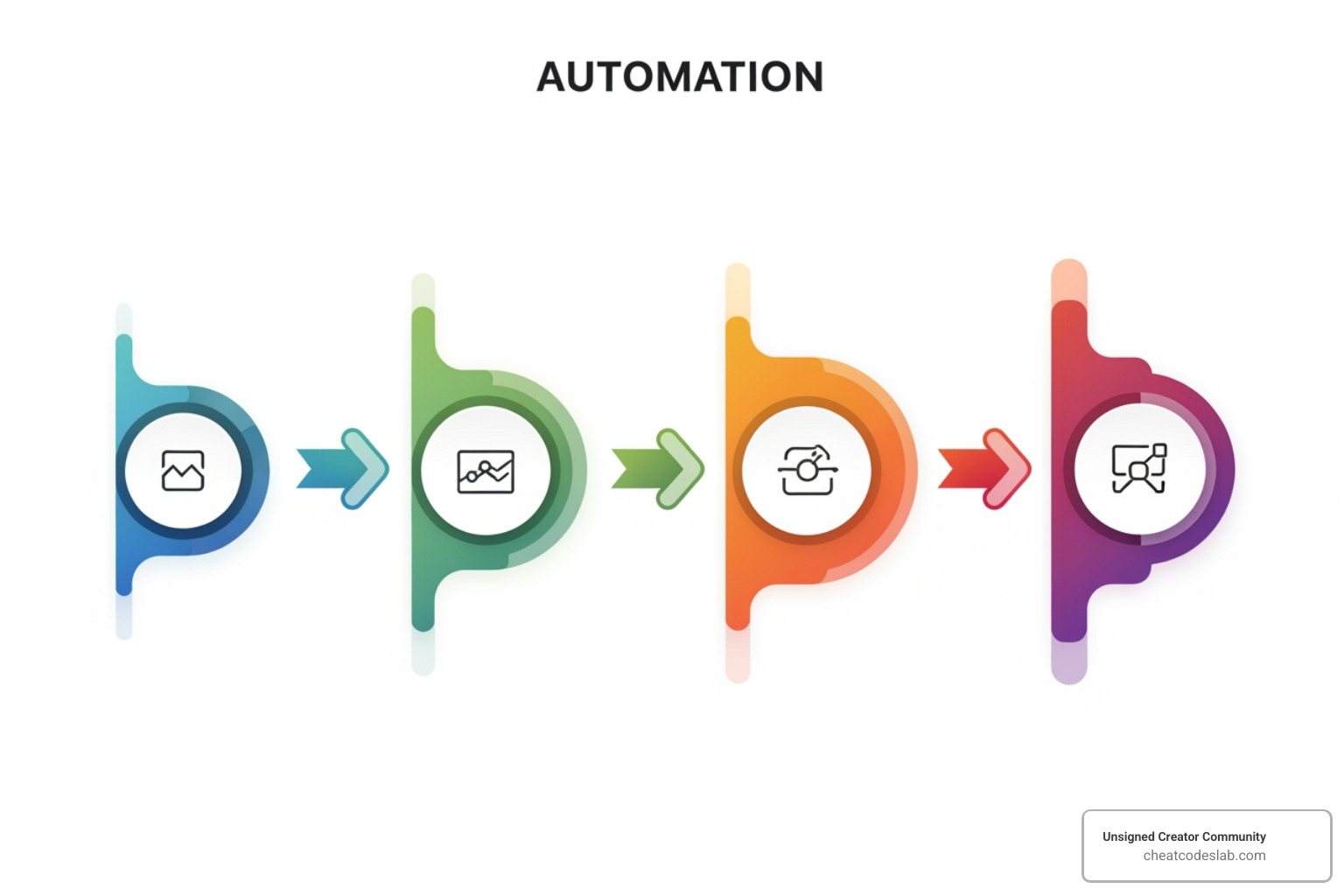 A step-by-step flowchart for setting up an automation workflow - automate content creation
