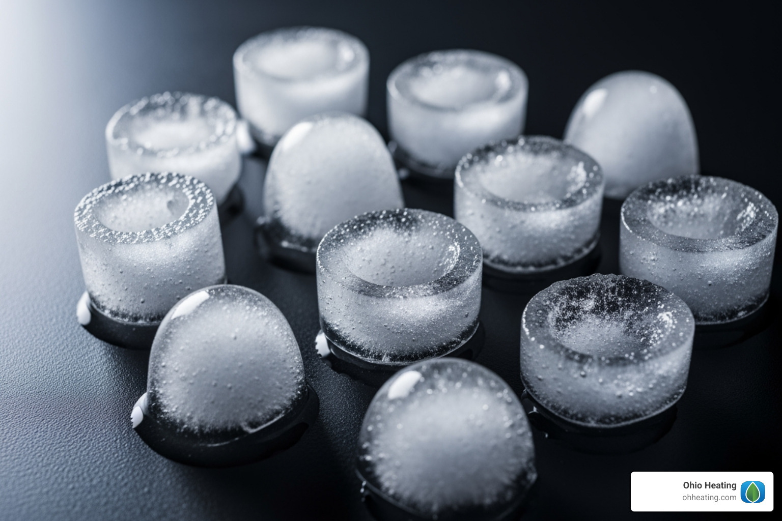 small hollow cloudy ice cubes - ice machine fix