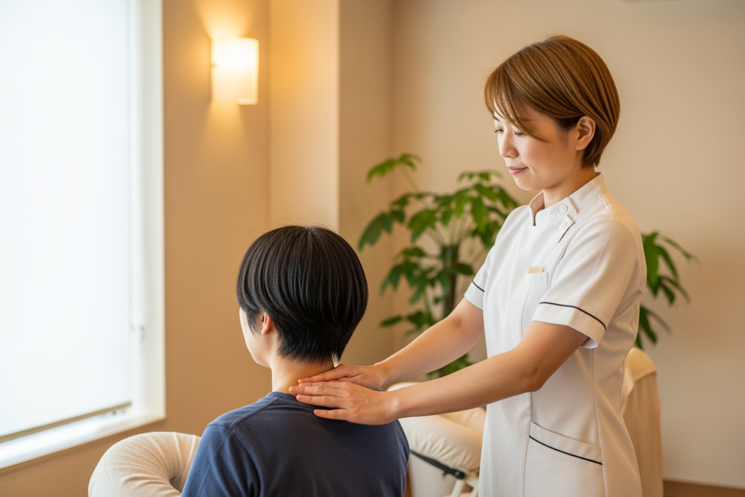 person receiving a shoulder massage - muscle ache remedy