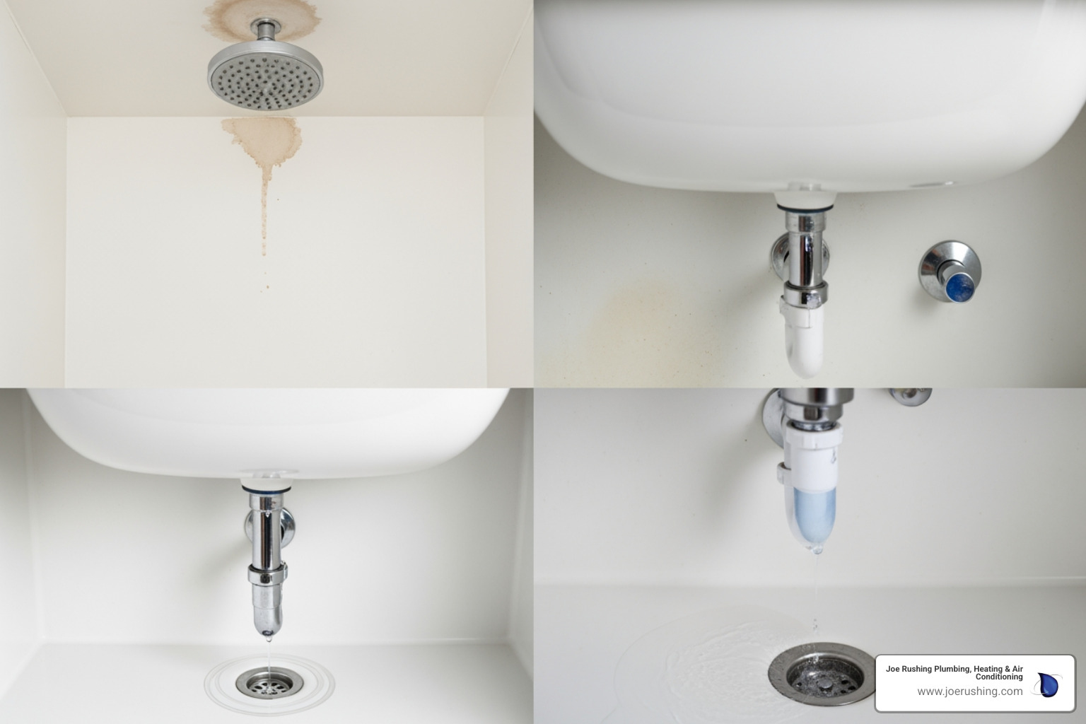 infographic showing top 5 signs you need a professional plumber: persistent leaks, multiple clogged drains, no hot water, sewage odors, and sudden drop in water pressure - best plumbing repairs in lubbock, tx