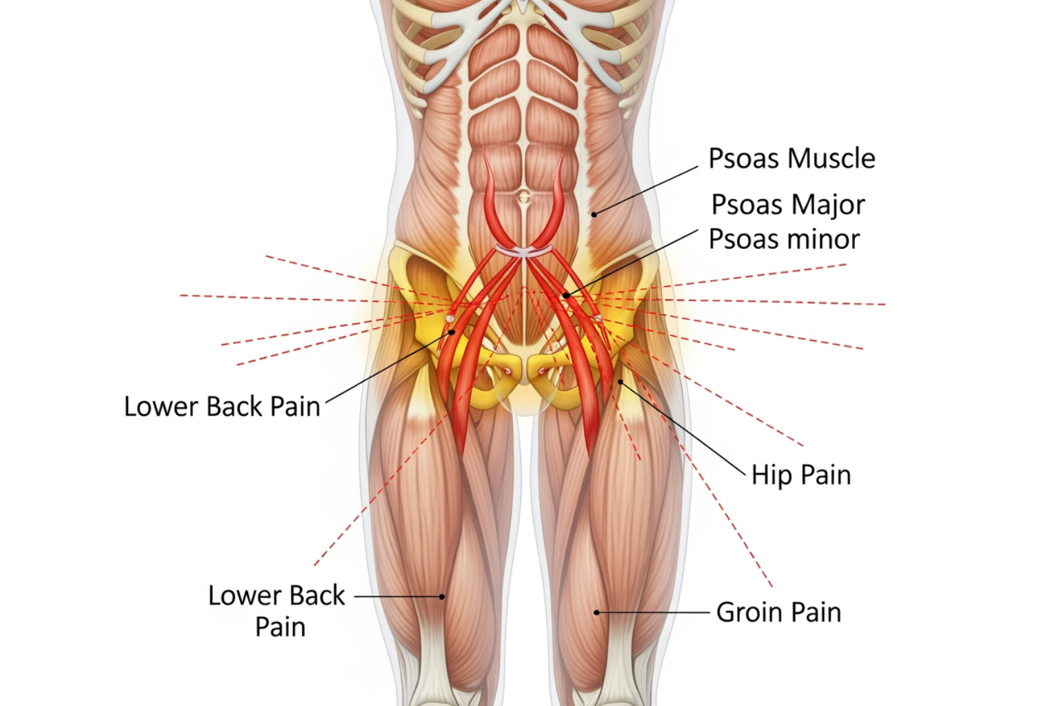 Psoas pain areas - psoas muscle pain relief
