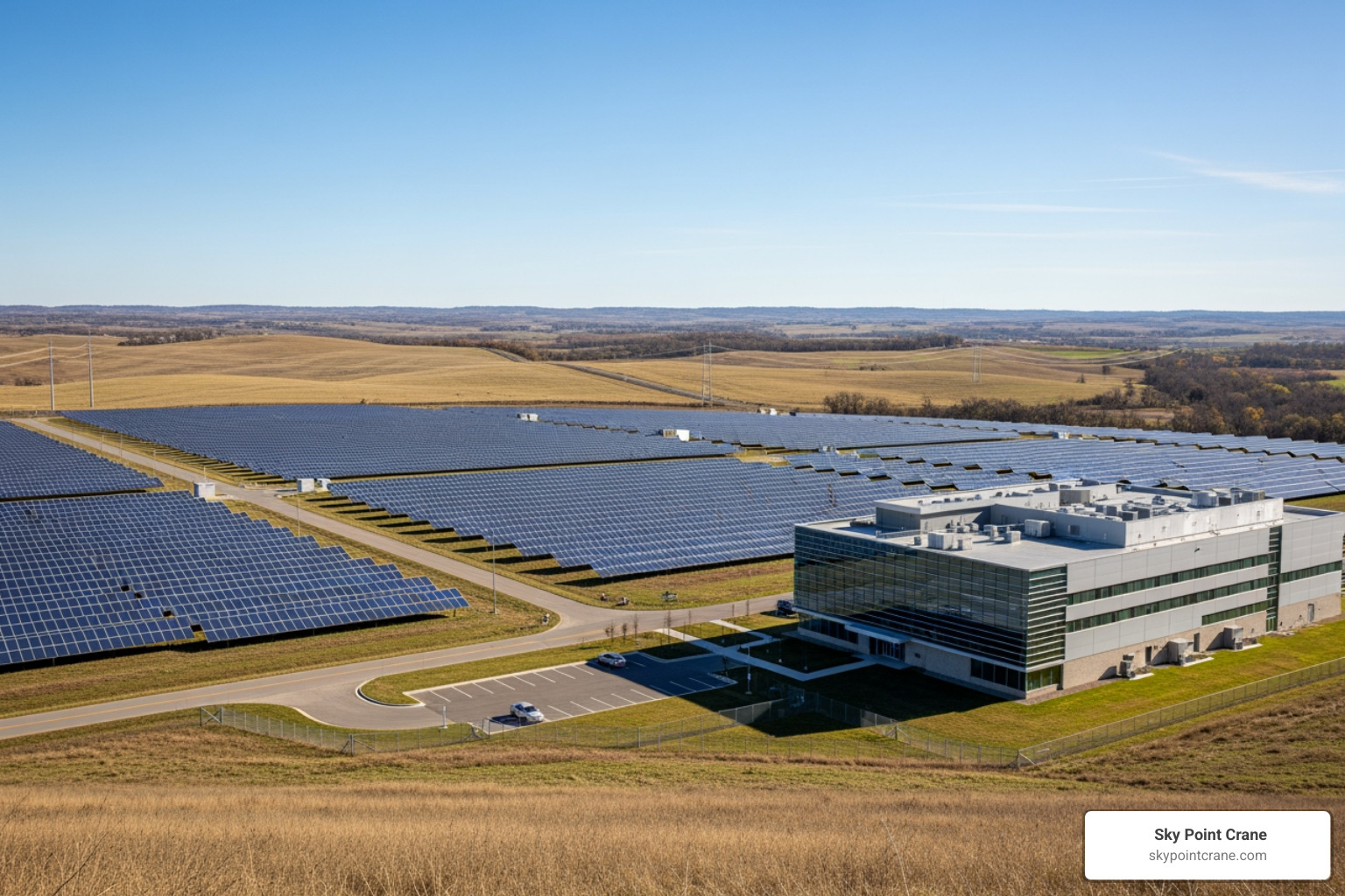 Solar farm adjacent to a data center facility - Data center expansion