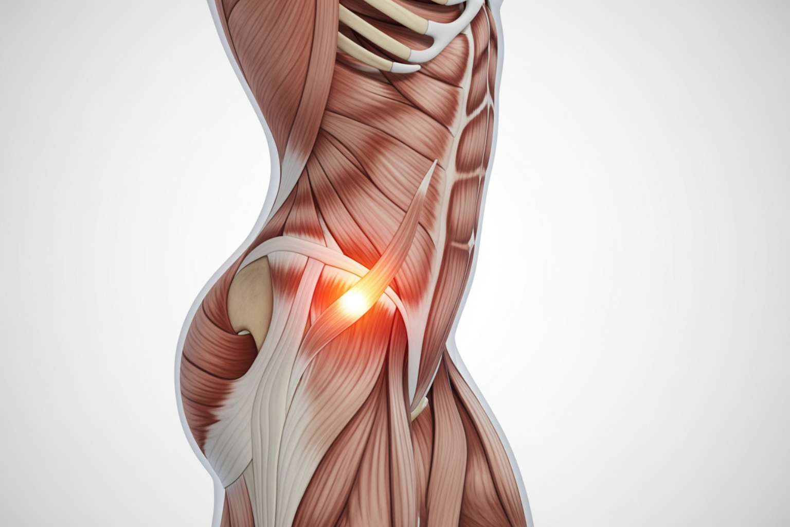 Image showing the psoas muscle originating from the lumbar vertebrae and inserting on the femur. - psoas major muscle pain Image showing the psoas muscle originating from the lumbar vertebrae and inserting on the femur. - psoas major muscle pain