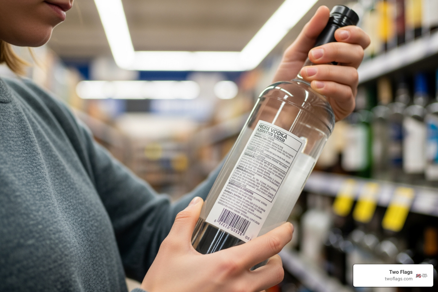 person reading label on vodka bottle - gluten free vodka person reading label on vodka bottle - gluten free vodka