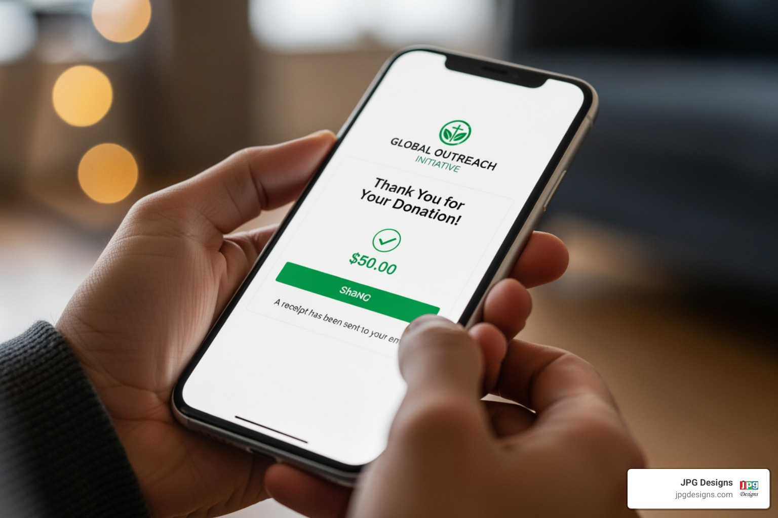 of a person donating to a cause on their smartphone - Web Design Services for Non-Profit Organizations of a person donating to a cause on their smartphone - Web Design Services for Non-Profit Organizations