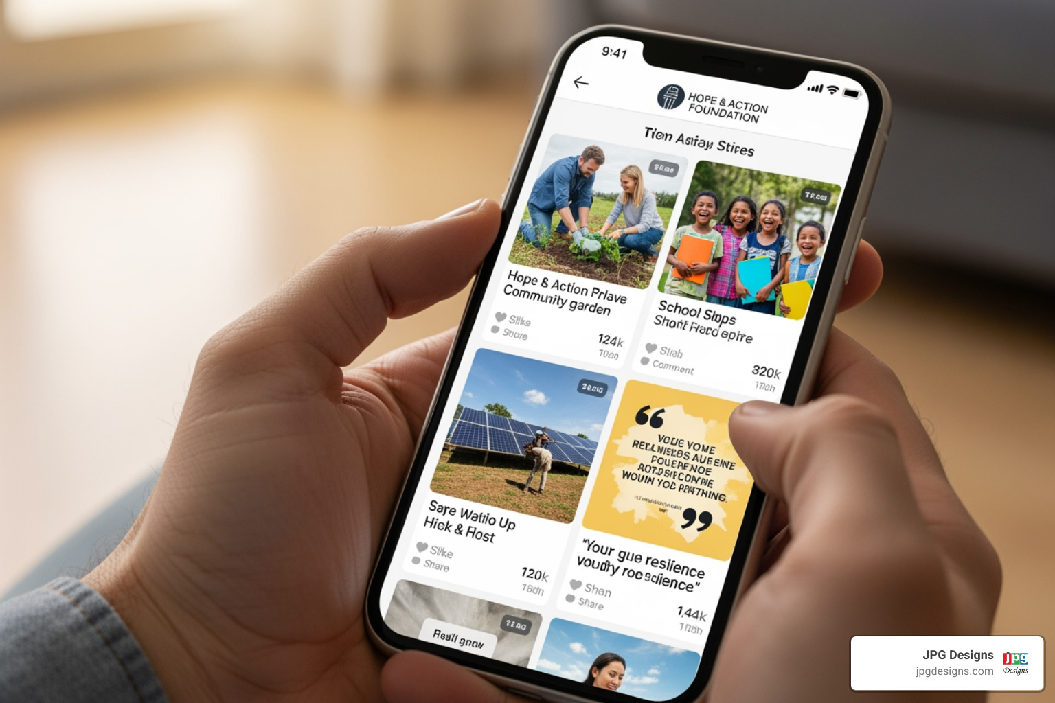 nonprofit compelling story social media feed - Non-profit digital strategy