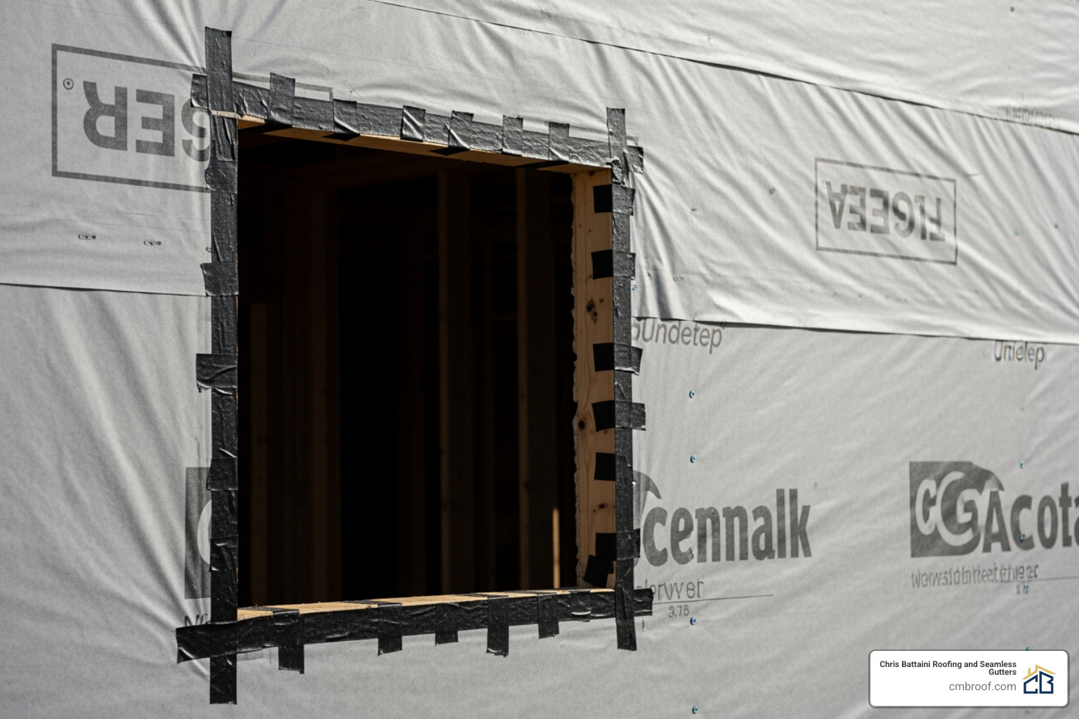 Wall prepped with house wrap and flashing - installing cedar shakes