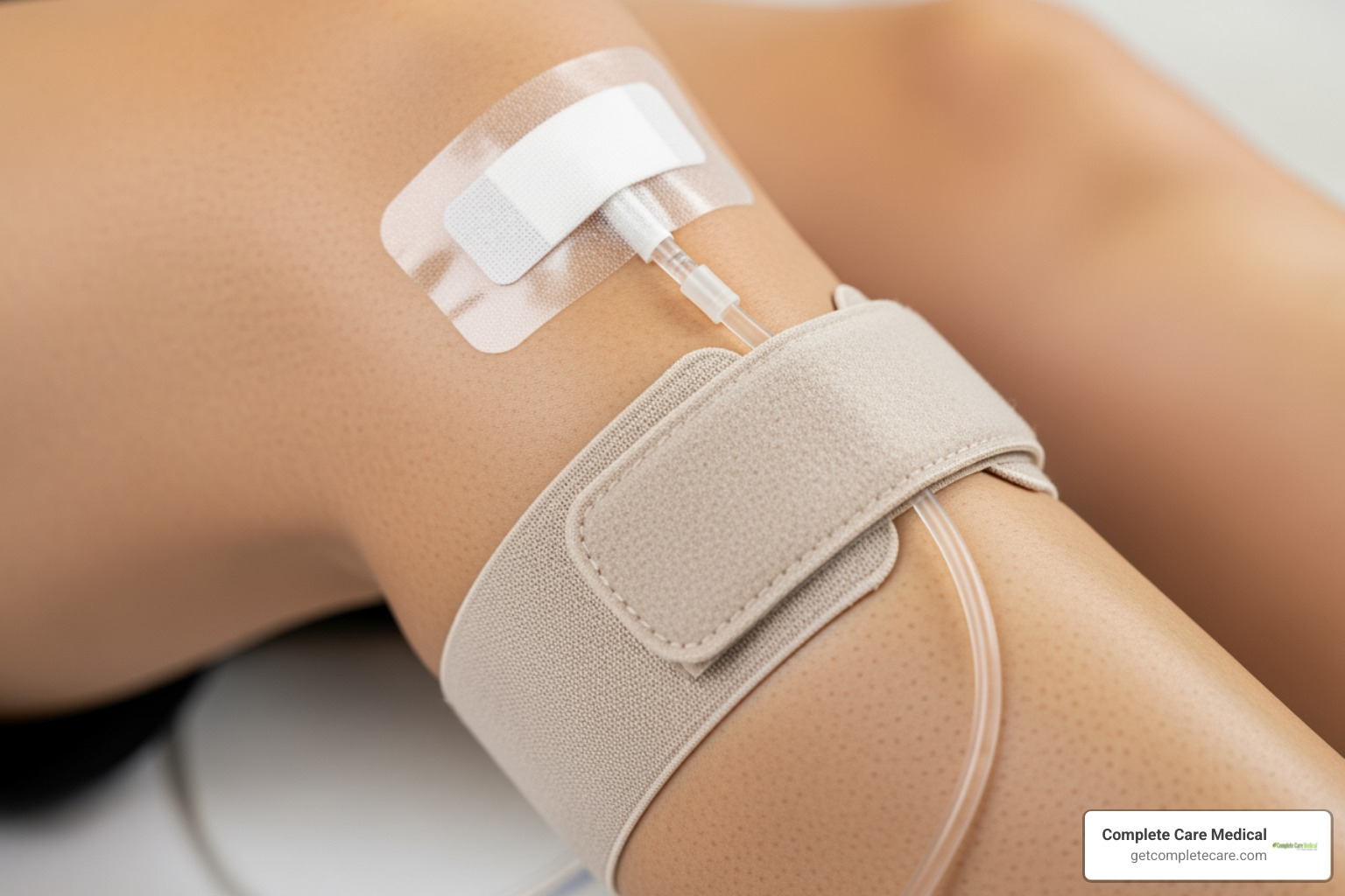 catheter leg strap and an adhesive stabilization device - catheter accessories
