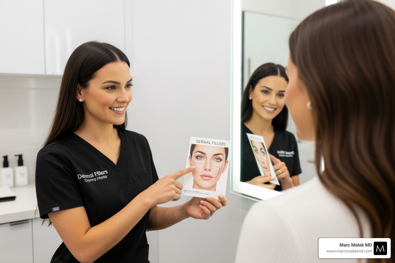 provider consulting with a patient about dermal fillers - dermal fillers provider consulting with a patient about dermal fillers - dermal fillers