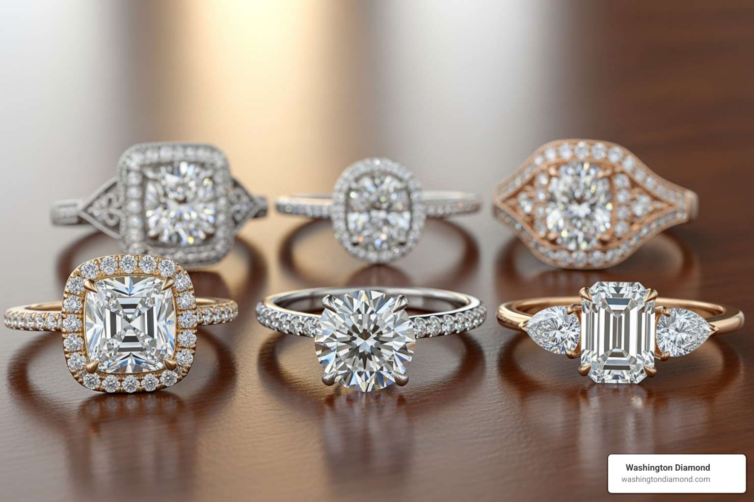 various engagement ring styles - Lab Grown Diamond Engagement Rings