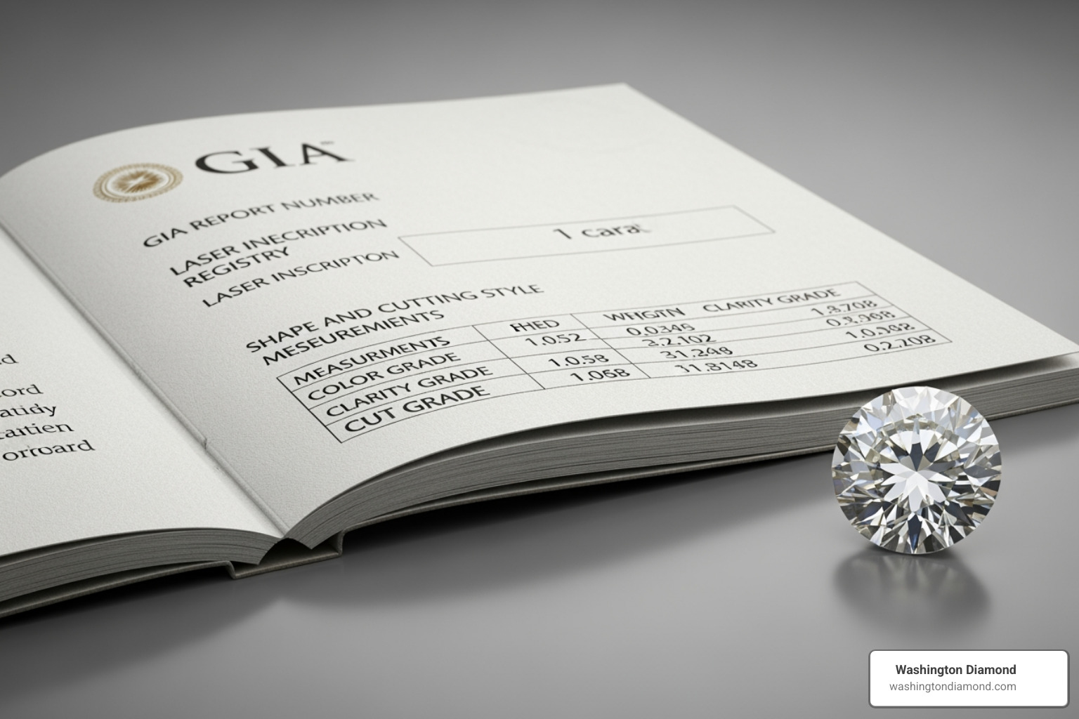 GIA Diamond Grading Report - certified loose diamonds