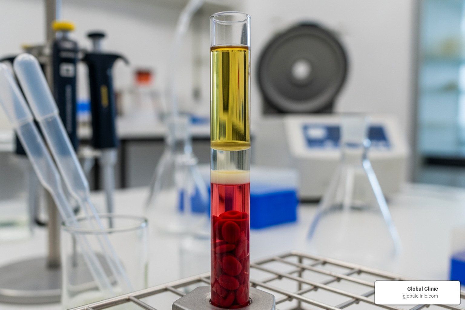 Three layers of blood after centrifugation - PRF Injections