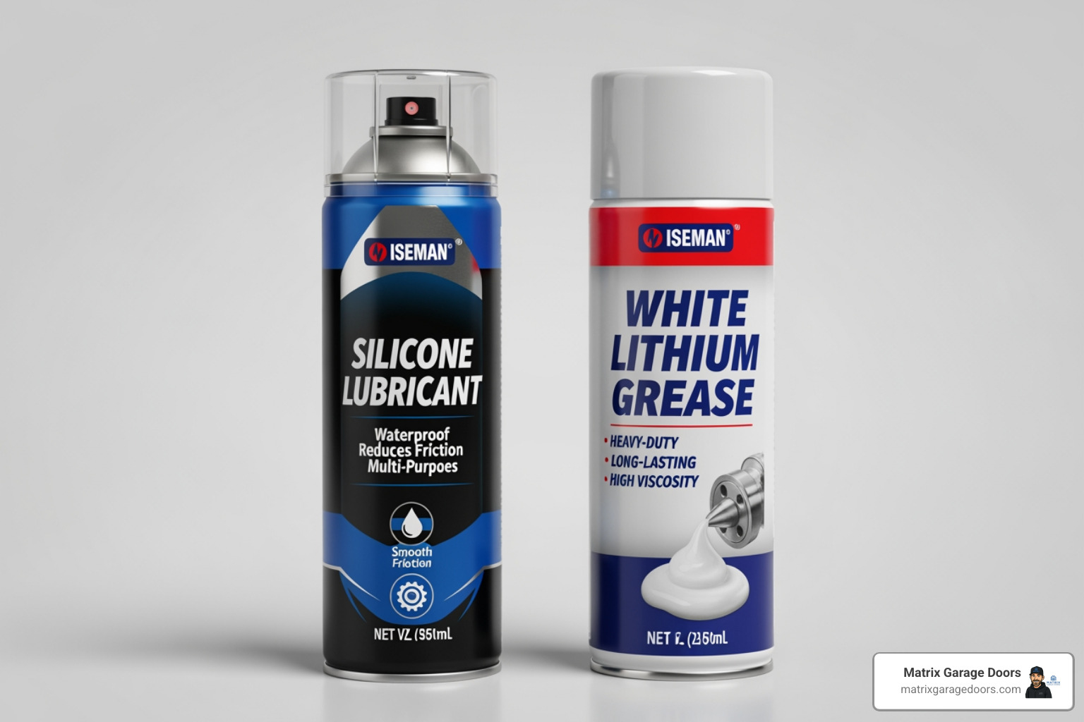 Silicone and lithium-based spray lubricants - garage door lubrication service