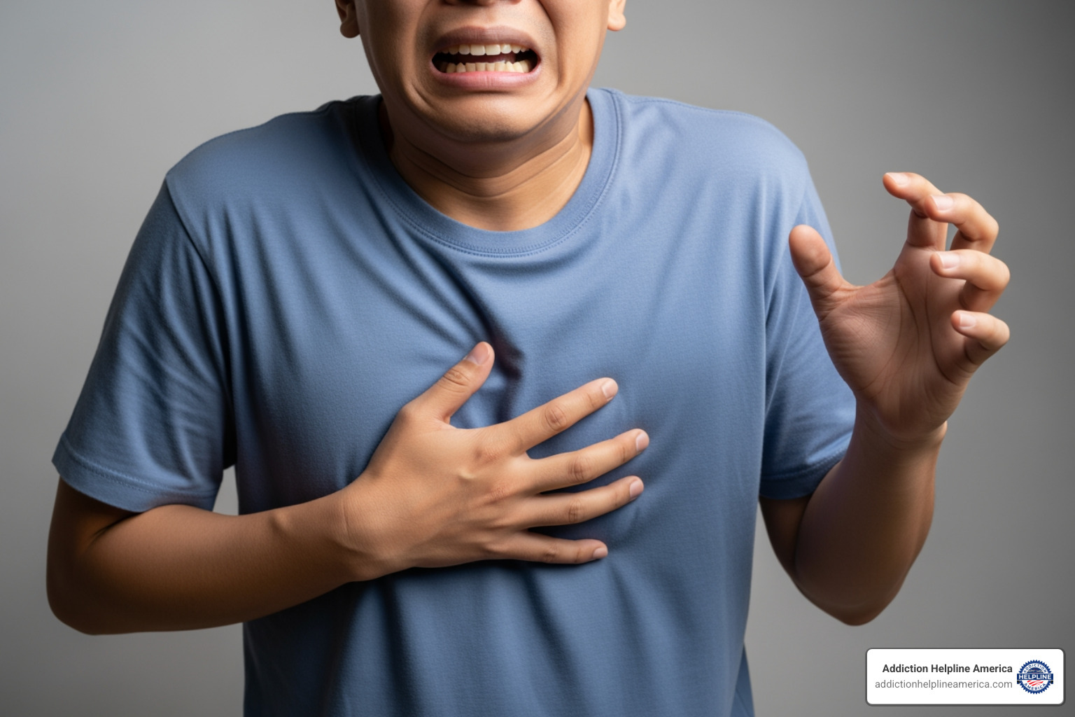 person experiencing a panic attack with physical and psychological symptoms illustrated - panic disorder treatment