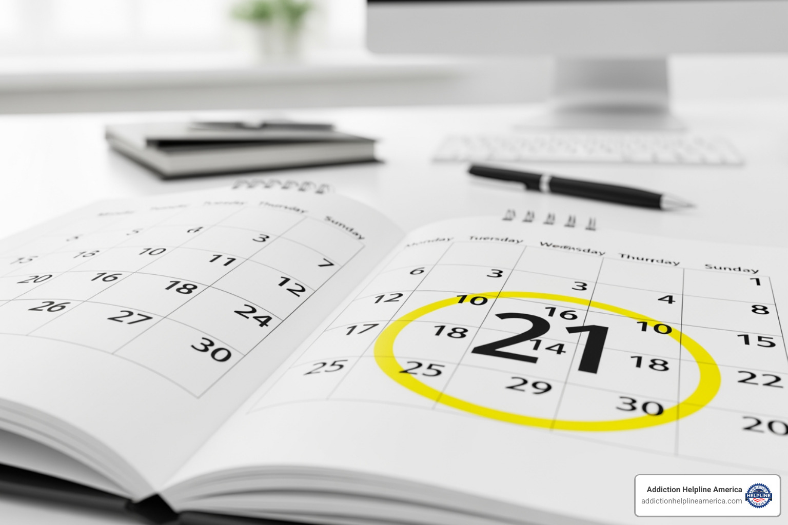 A calendar with a short 2-4 week period highlighted, representing the recommended short-term use of benzodiazepines. - medication for anxiety A calendar with a short 2-4 week period highlighted, representing the recommended short-term use of benzodiazepines. - medication for anxiety