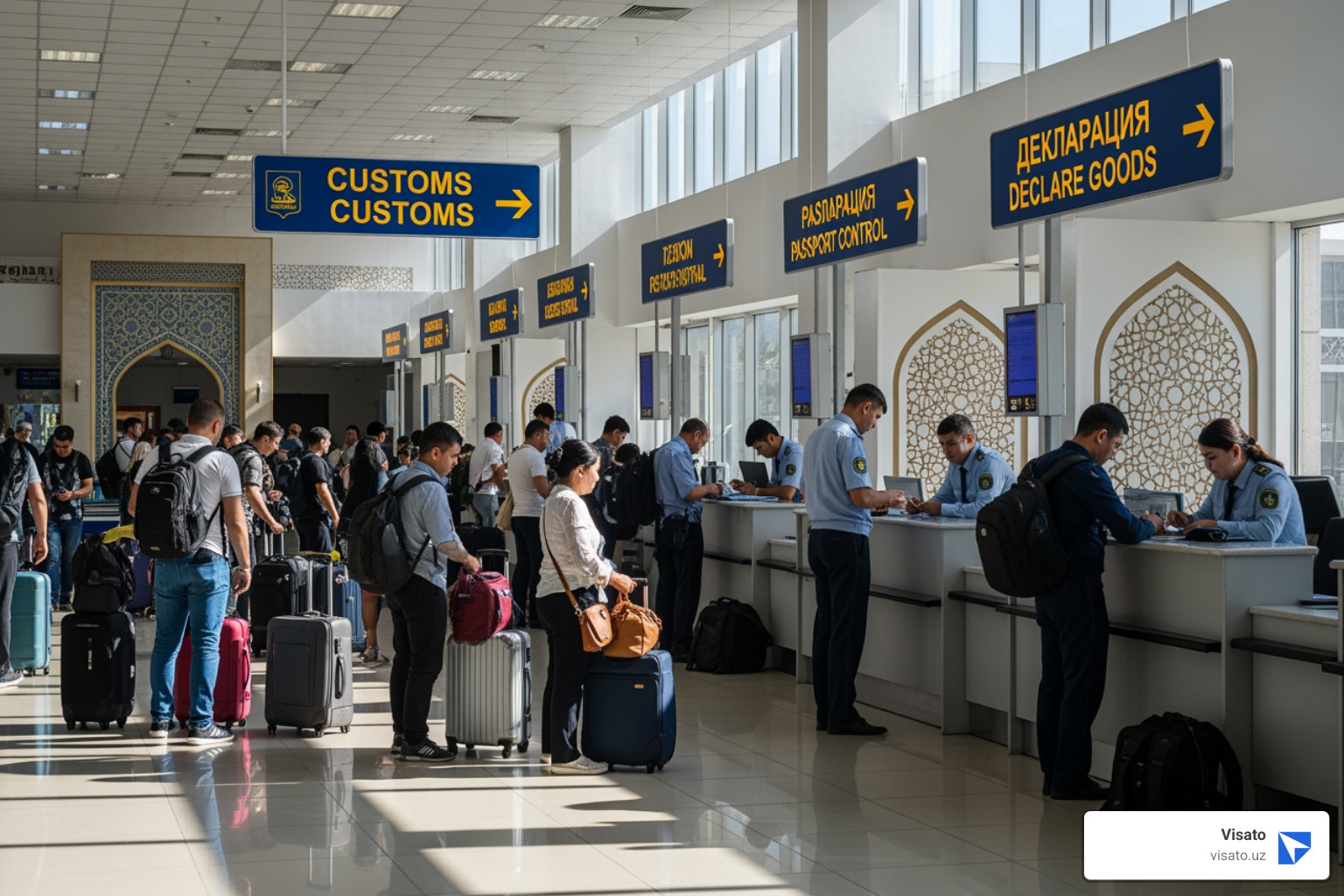 Airport customs area in Tashkent - entry requirements for uzbekistan Airport customs area in Tashkent - entry requirements for uzbekistan