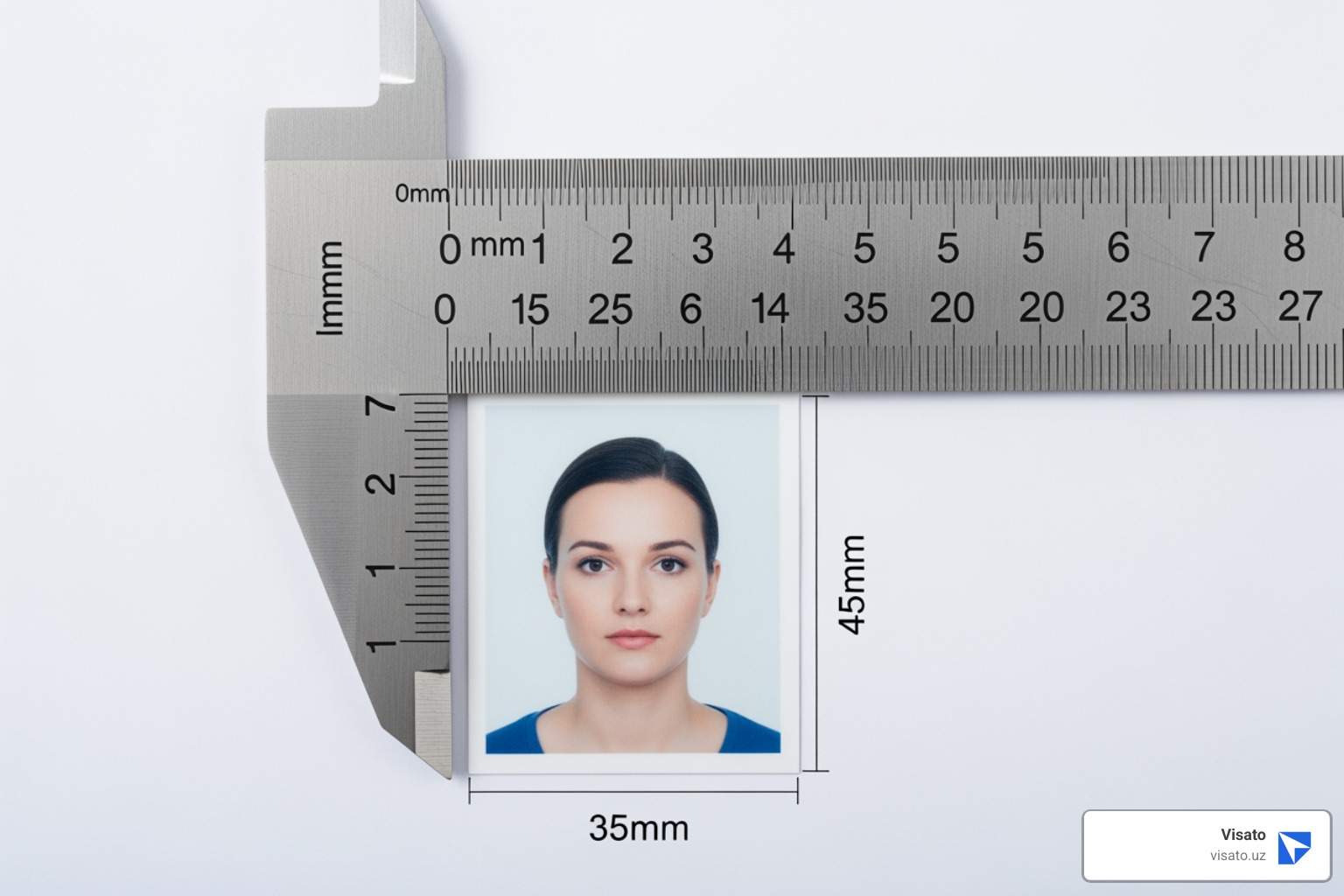 ruler measuring 35x45mm photo - Uzbekistan visa photo size ruler measuring 35x45mm photo - Uzbekistan visa photo size