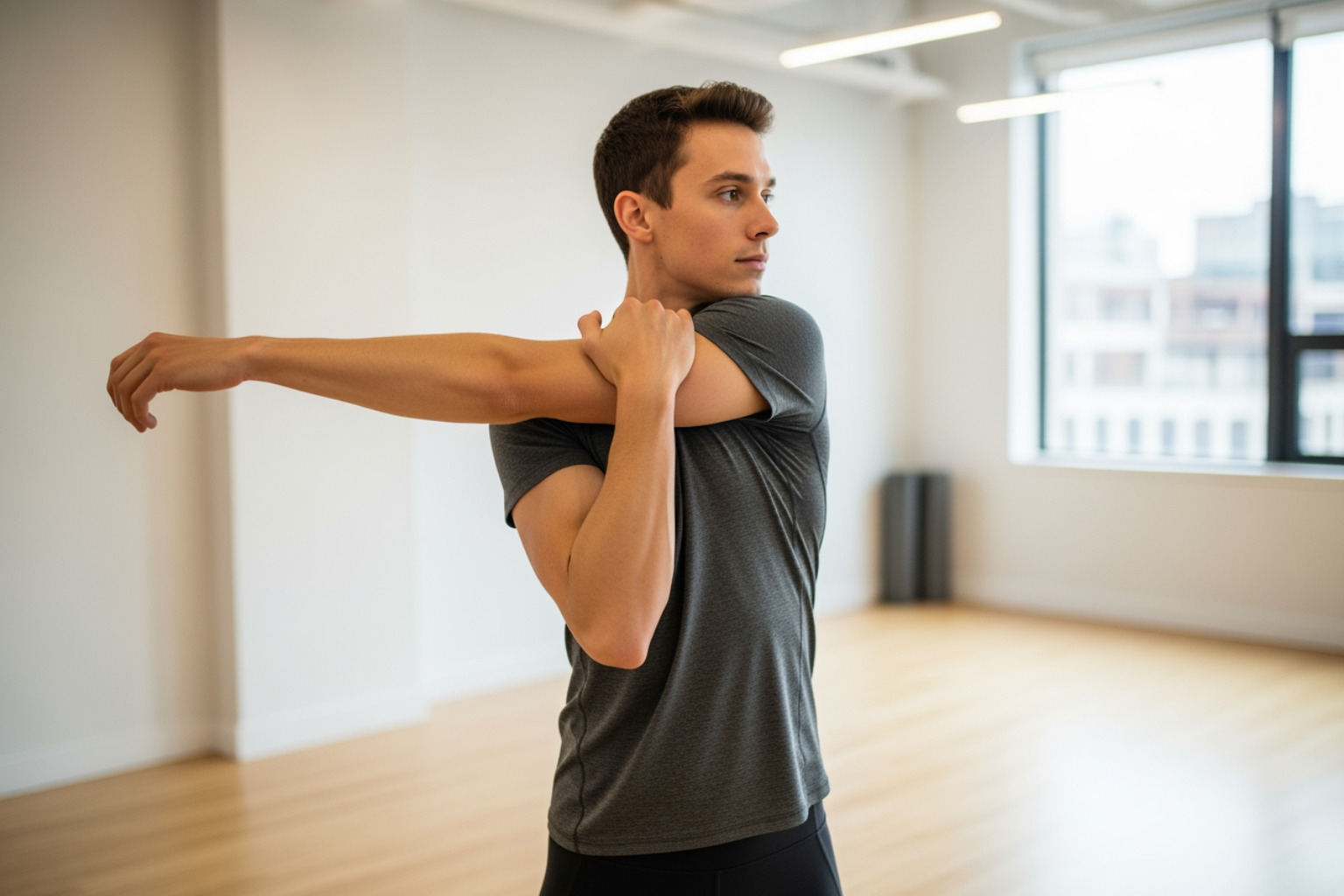 Cross-Body Shoulder Stretch - trap stretches Cross-Body Shoulder Stretch - trap stretches