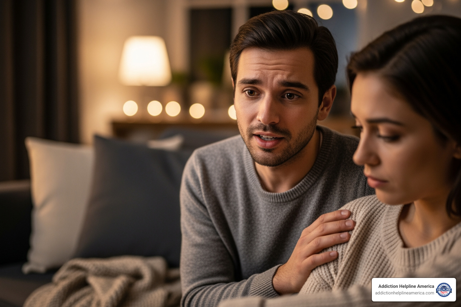concerned family member talking to a friend - drug and alcohol rehab in georgia