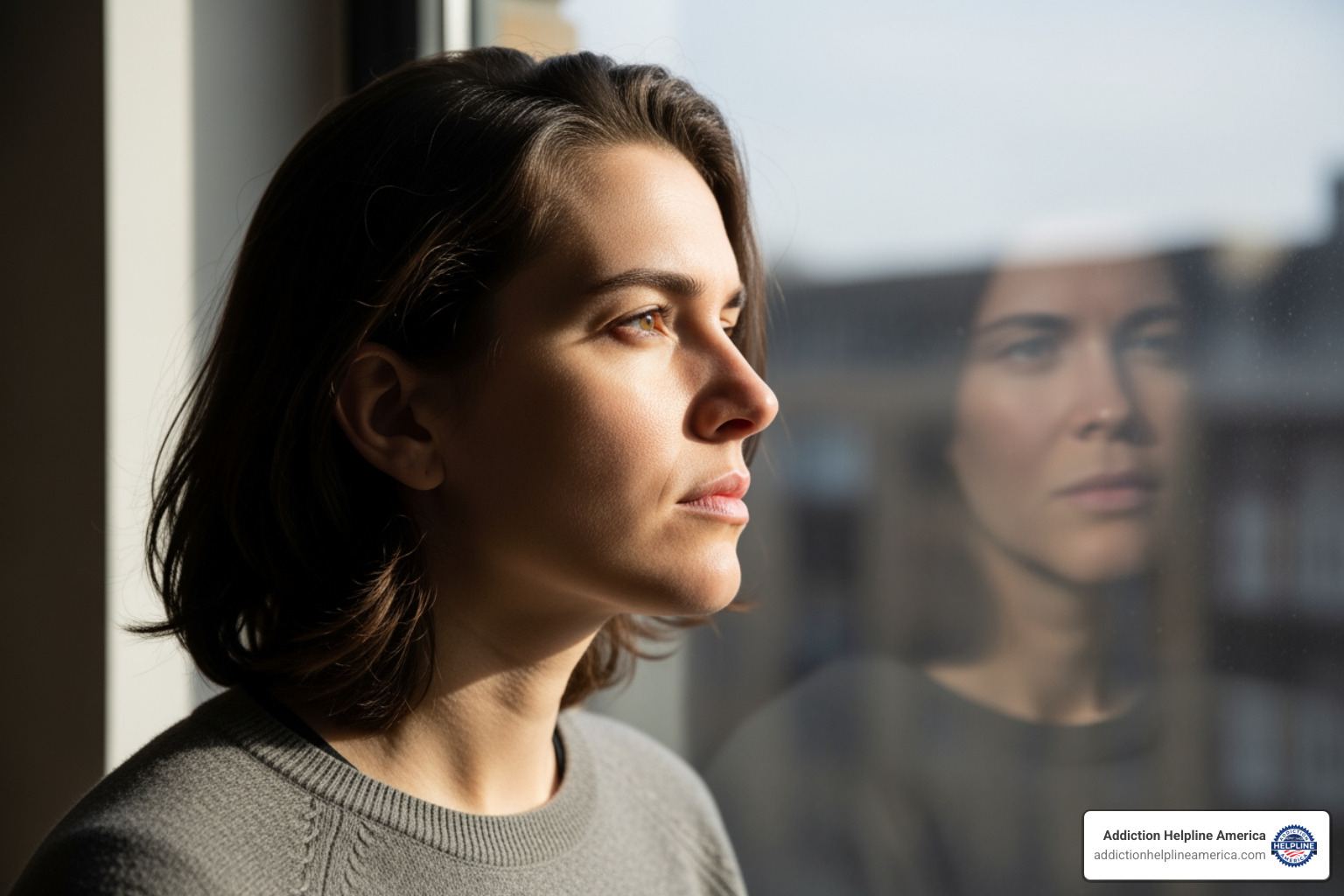 person looking out a window contemplative - drug and alcohol rehab in south carolina