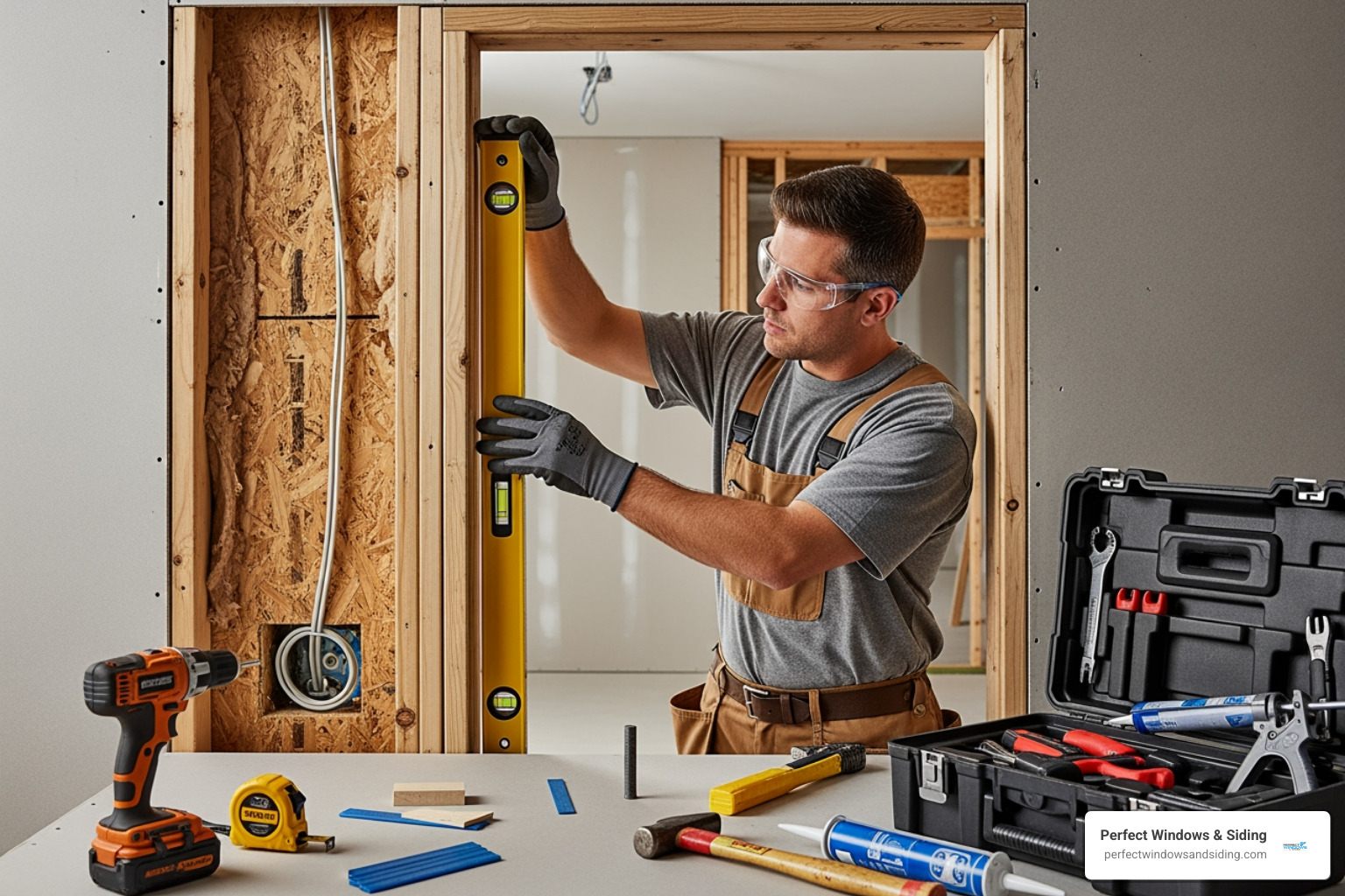 professional installer fitting door frame - door installers Chicago