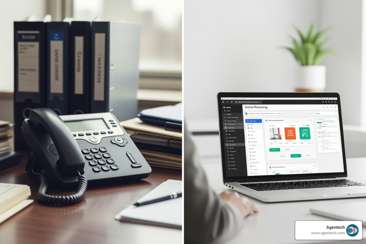 Comparing traditional paper-based claims processing with a modern digital claims dashboard - Digital claims processing