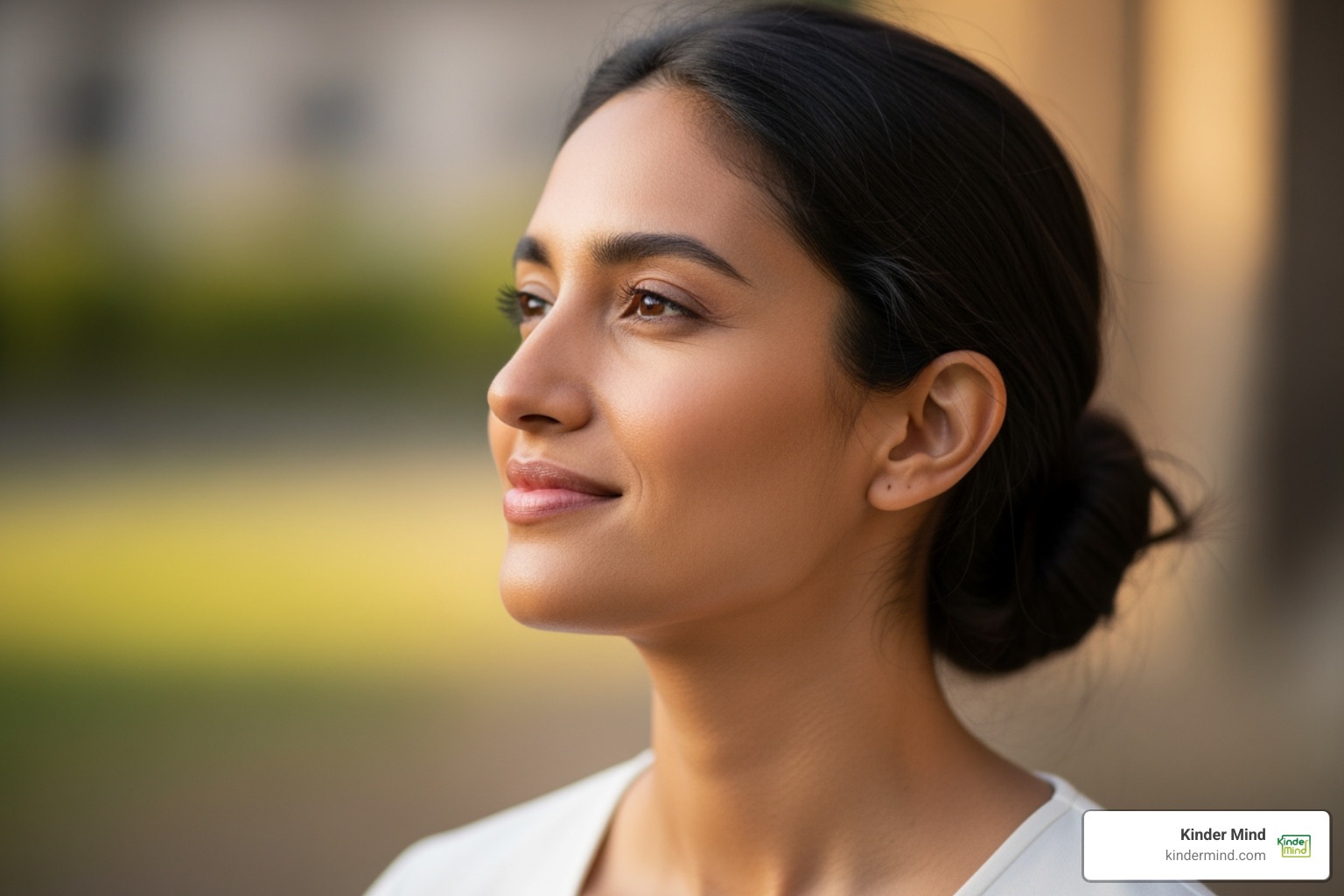 person feeling calm and confident - anxiety treatment cognitive behavioral therapy