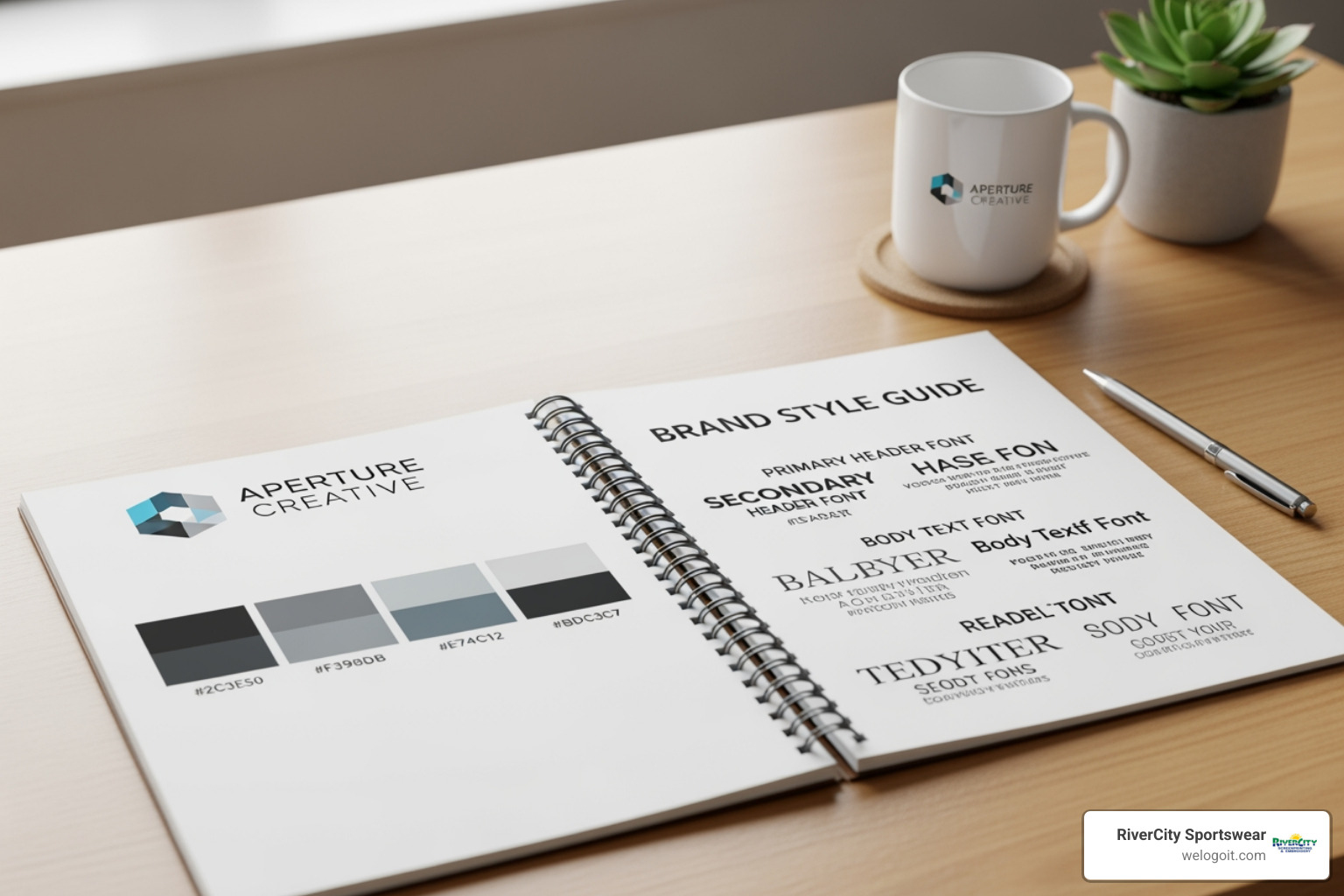 a brand style guide showing logo, colors, and fonts - Business branding solutions