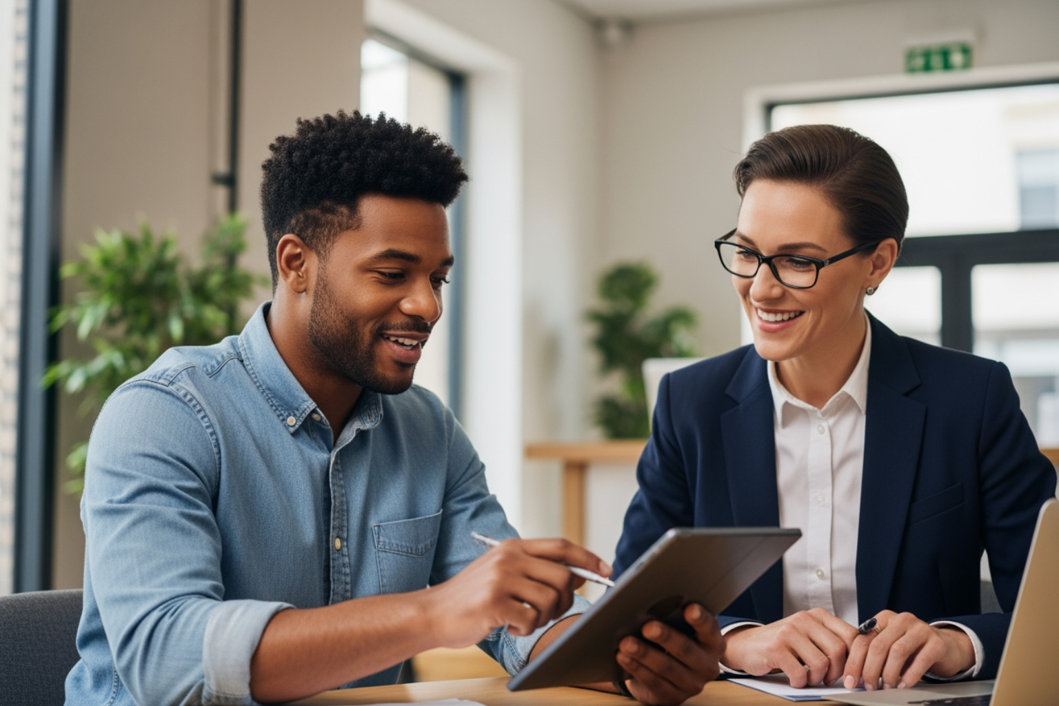 New Franchisee Receiving Training From A Franchisor Representative - E-2 Visa Franchise New franchisee receiving training from a franchisor representative - e-2 visa franchise